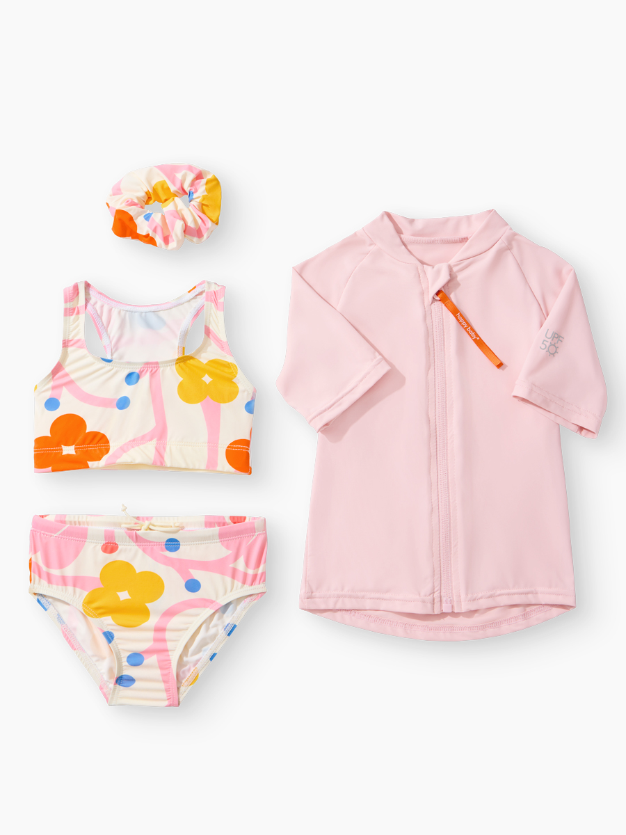 Комплект купальный Happy Baby 50707-1_milky-sweety-garden - фото 1