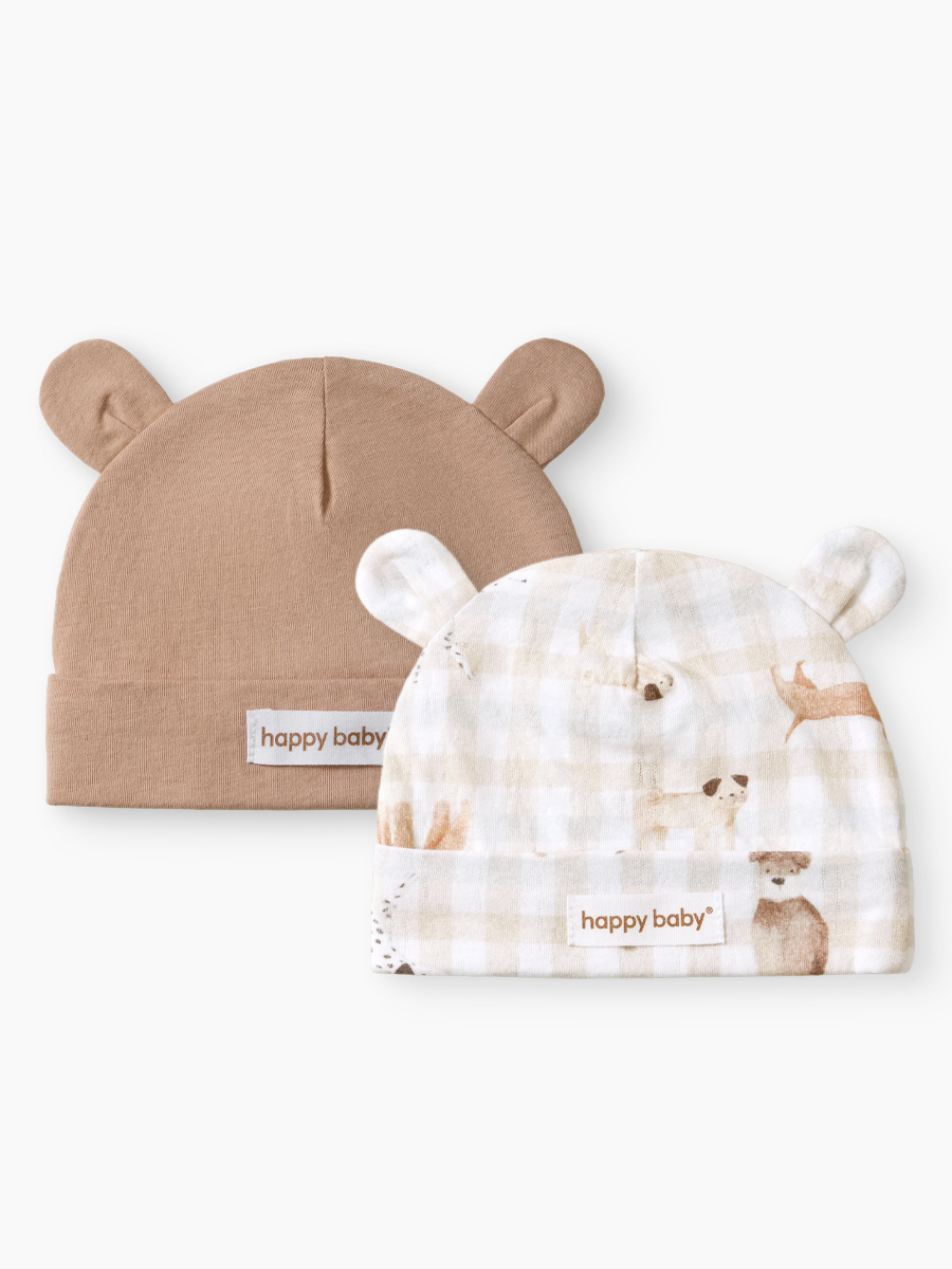 Шапочка 2 шт Happy Baby 90148-0_beige-dog - фото 1