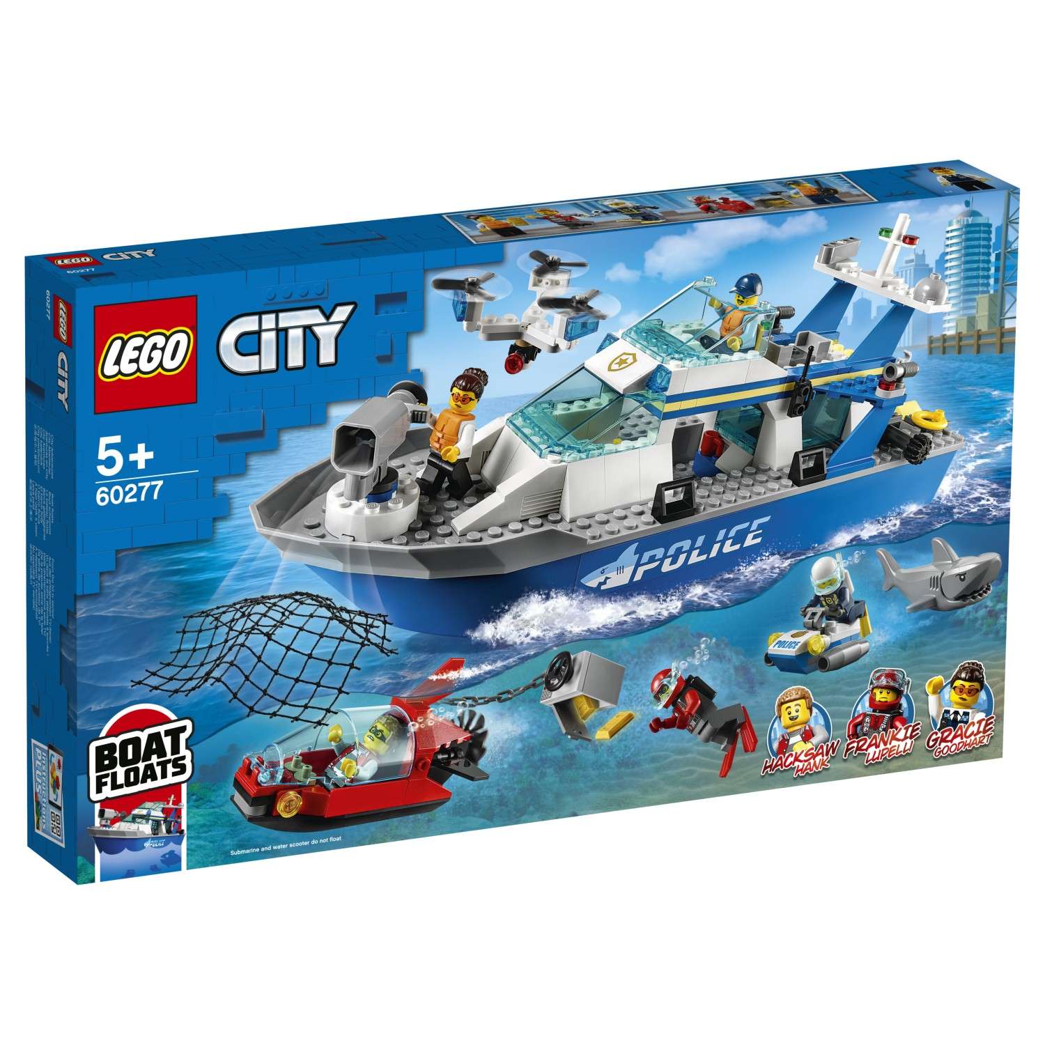 Конструктор LEGO City Police Катер патруля блочный - фото 2