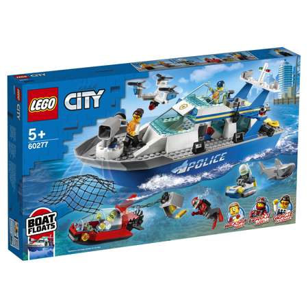 Конструктор LEGO City Police Катер патруля блочный