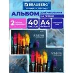 Альбом Brauberg кисти А4 40 лист. 2 шт.