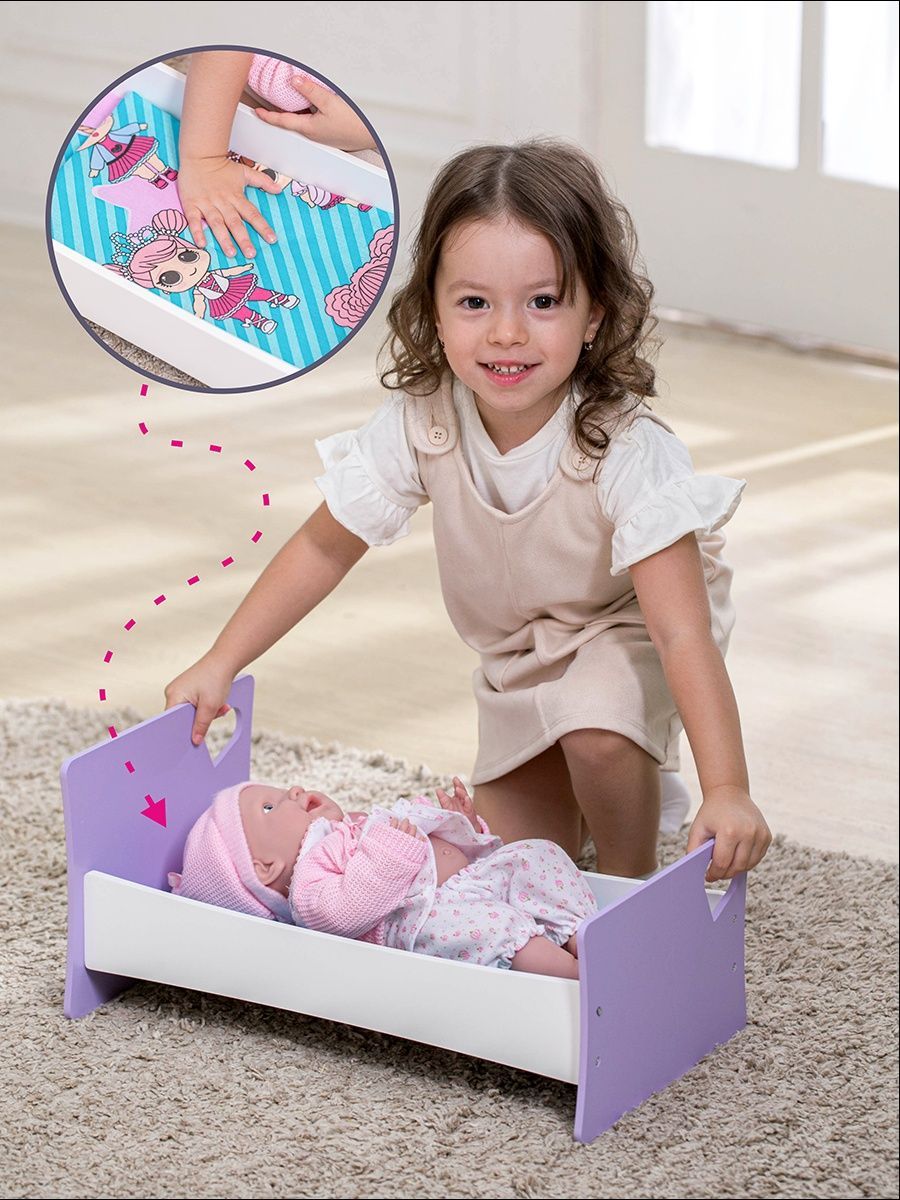 Аксессуар для кукол ViromToys кровать Кд0031 - фото 6