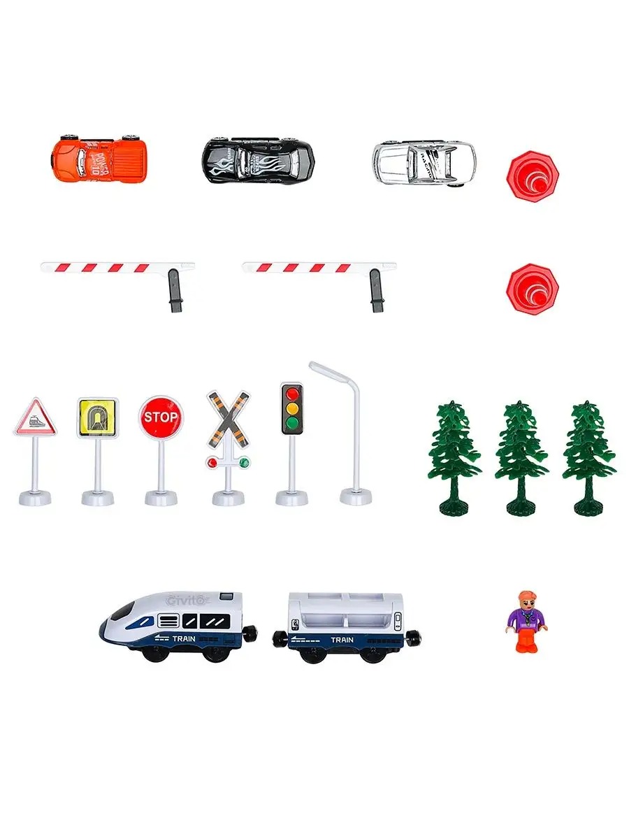 Набор железнодорожный Givito G211-016 - фото 10