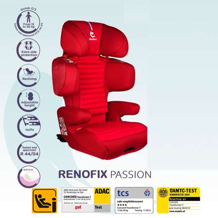 Автокресло Renolux Renofix passion Isofix 2/3 (15-36 кг)