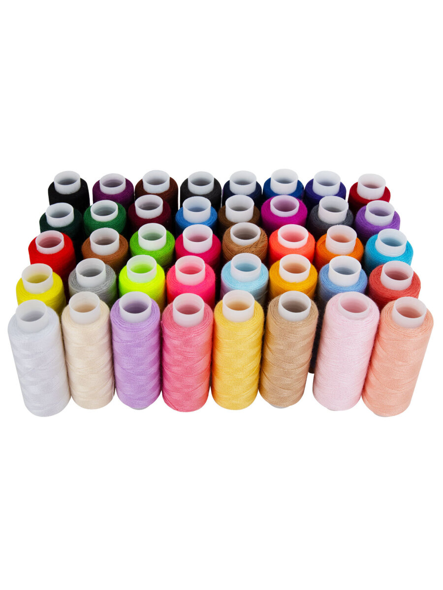 Нитки для шитья Develia армированные 40/2 200 м швейный набор 40 цветов - фото 12