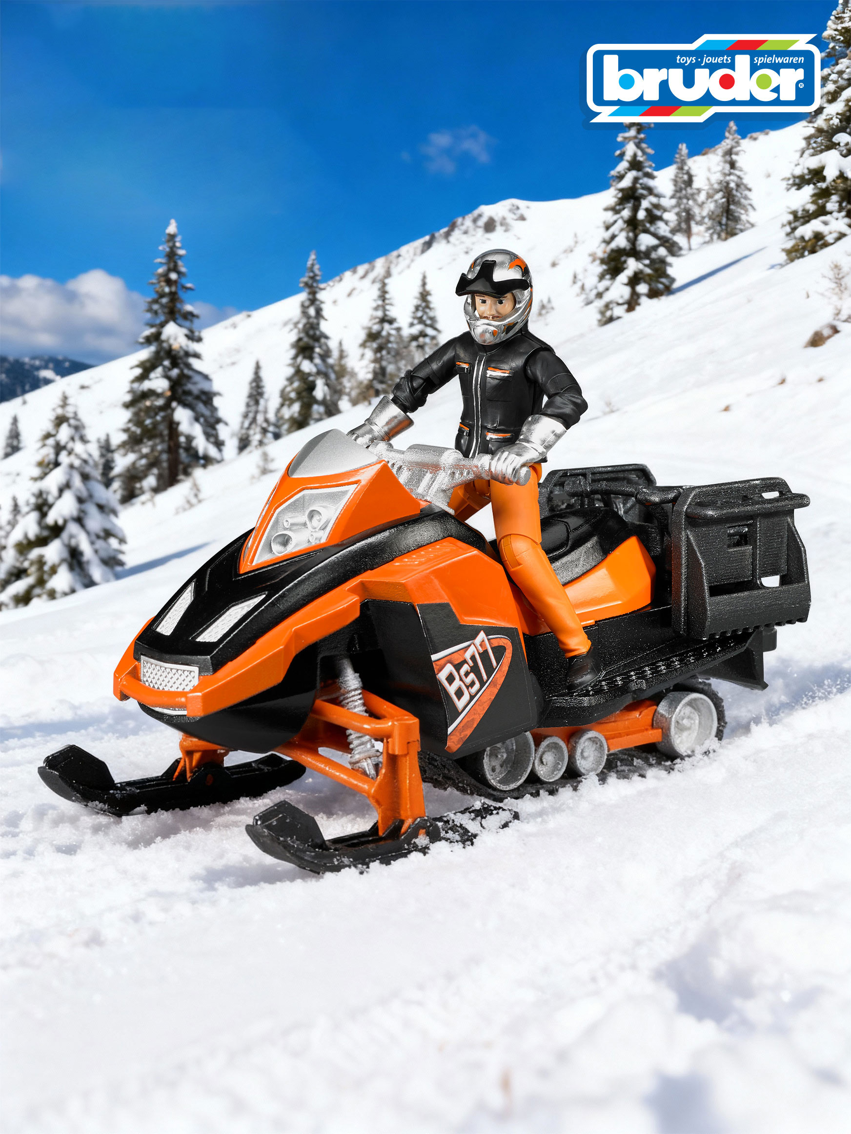 Игровой набор Bruder Снегоход и фигурка с аксессуар 63-101 - фото 1