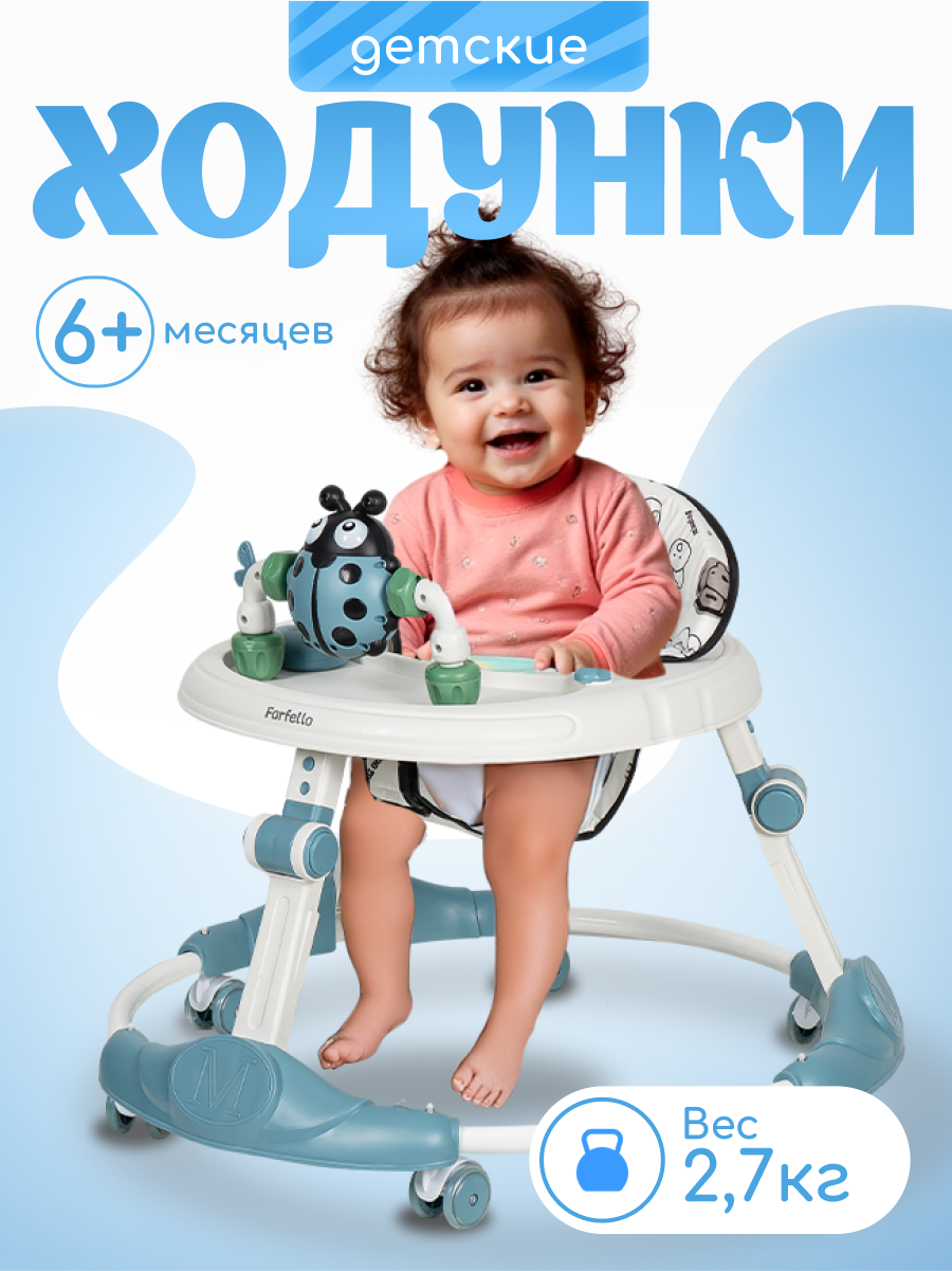 Ходунки Farfello A3 синий - фото 1