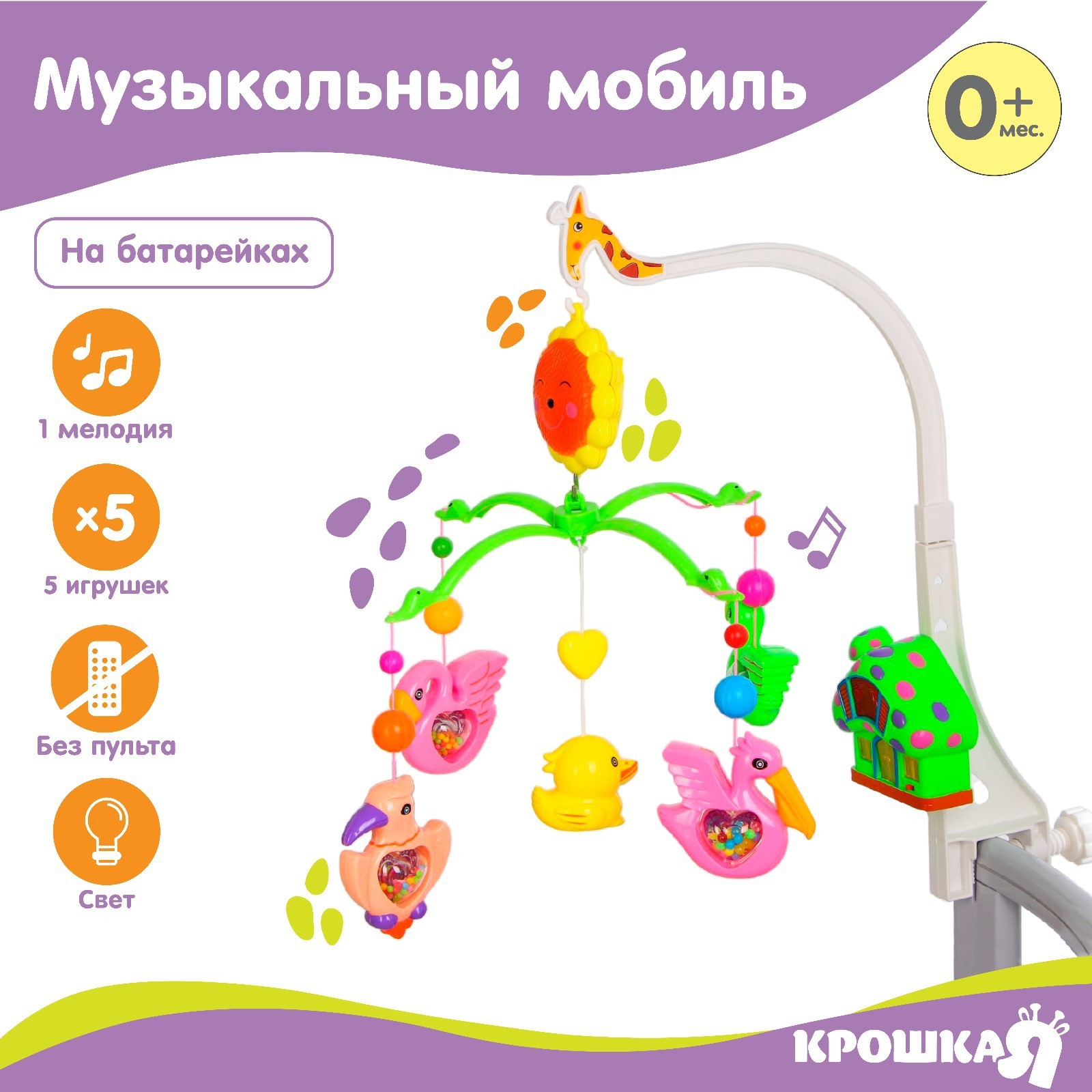 Мобиль Крошка Я Пряничный домик Птички - фото 1