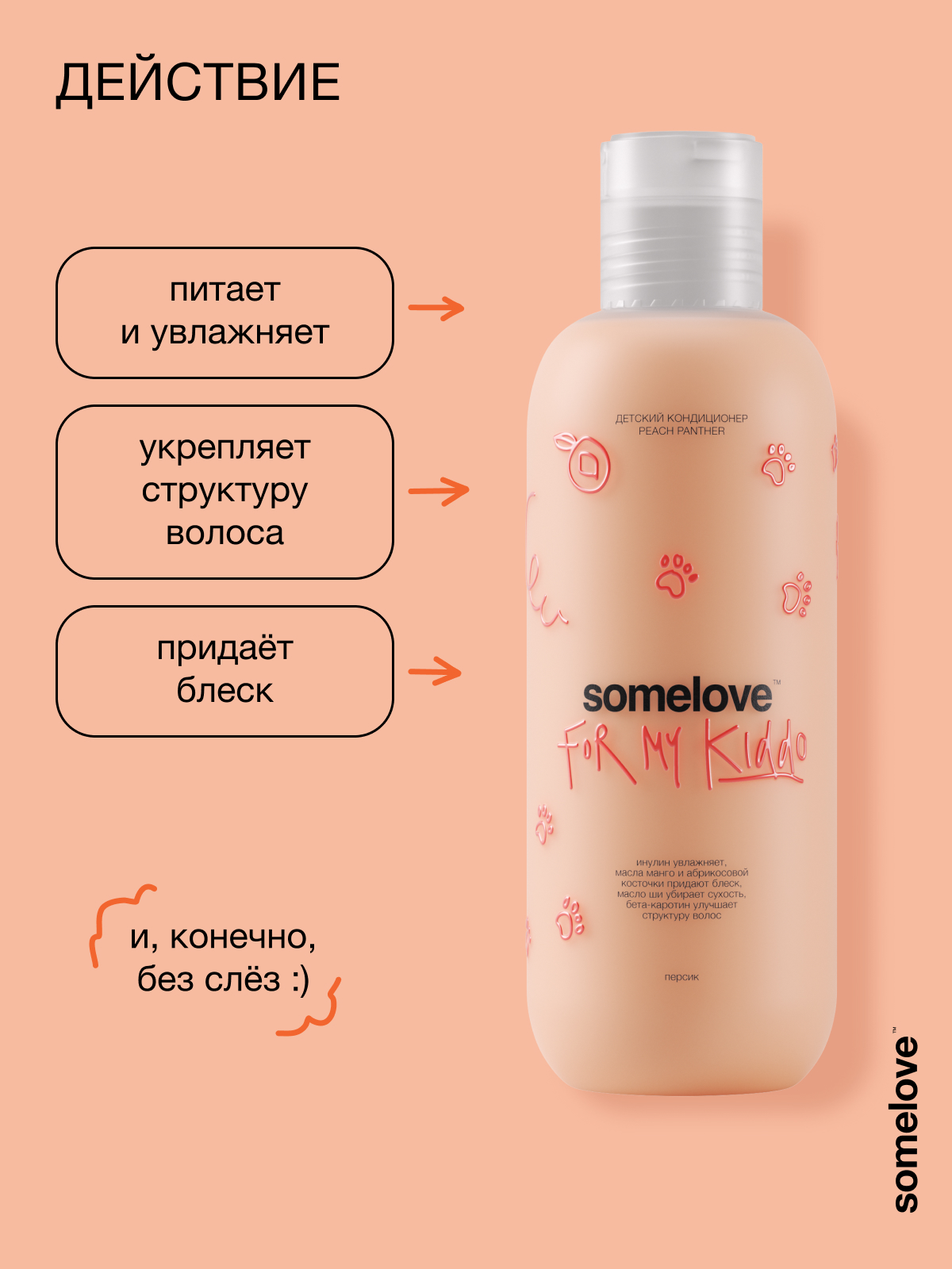 Кондиционер somelove «персиковая пантера» 250 мл 1 шт. - фото 2