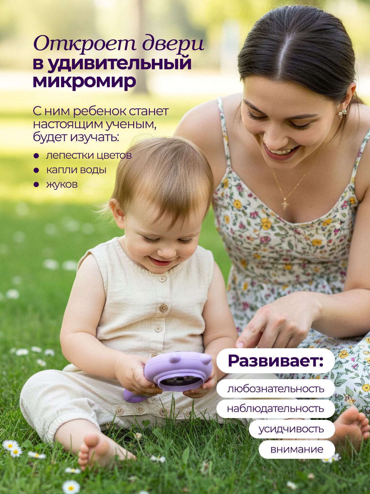 Микроскоп Хевель фиолетовый - фото 2