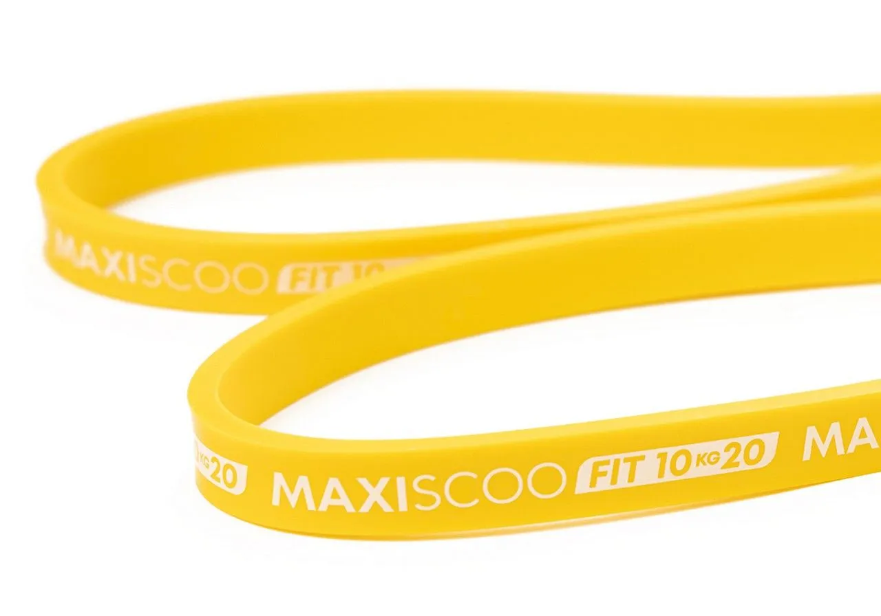 Эспандер ленточный MAXISCOO FIT 10–20 кг, желтый - фото 4