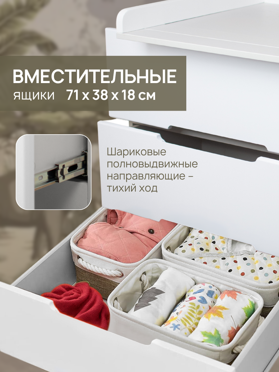 Комод пеленальный Азбука Кроваток Аврора белый - фото 4
