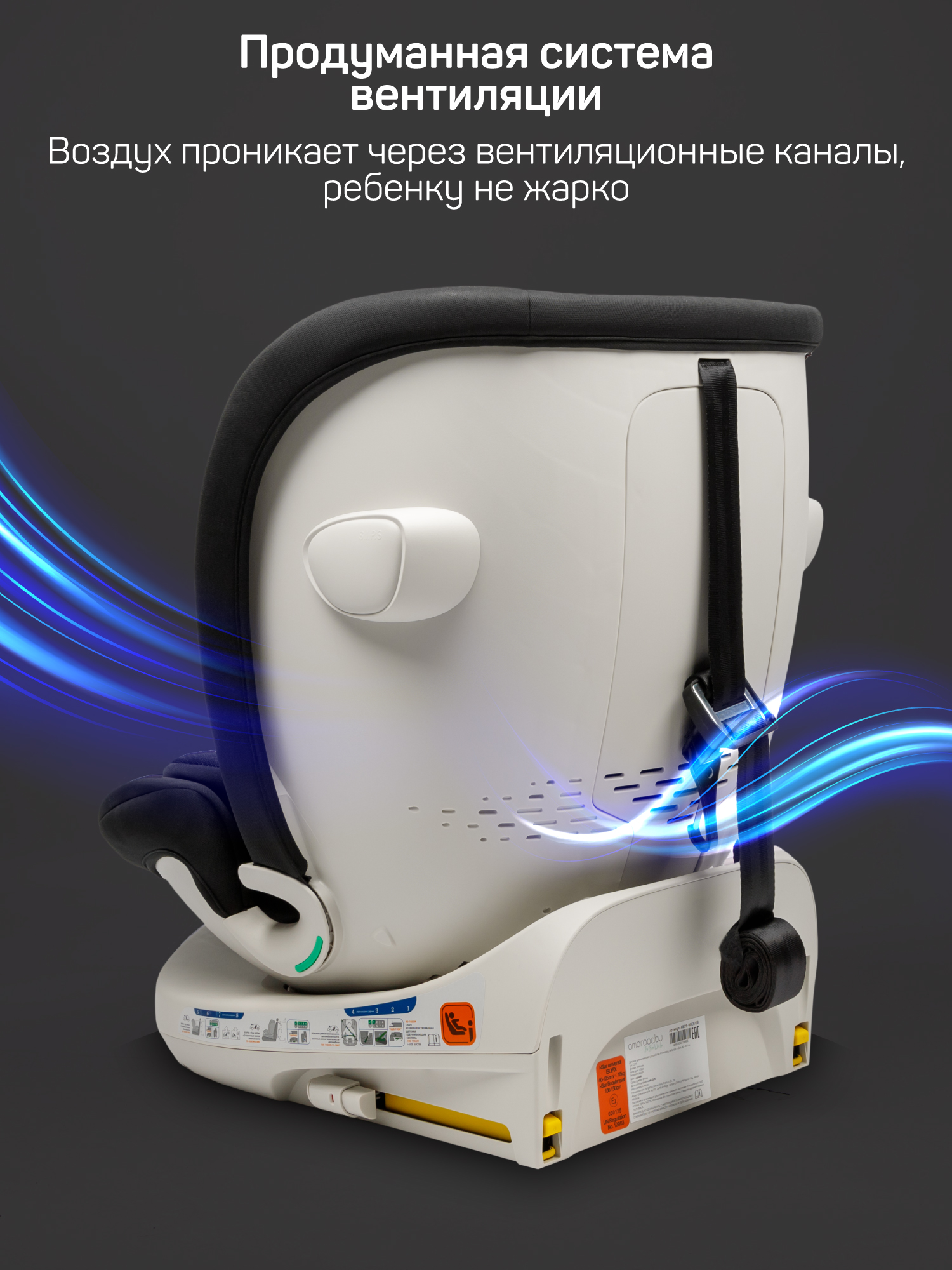 Автокресло Amarobaby Defender Isofix 0+/1/2/3 (0-36 кг) черный - фото 3