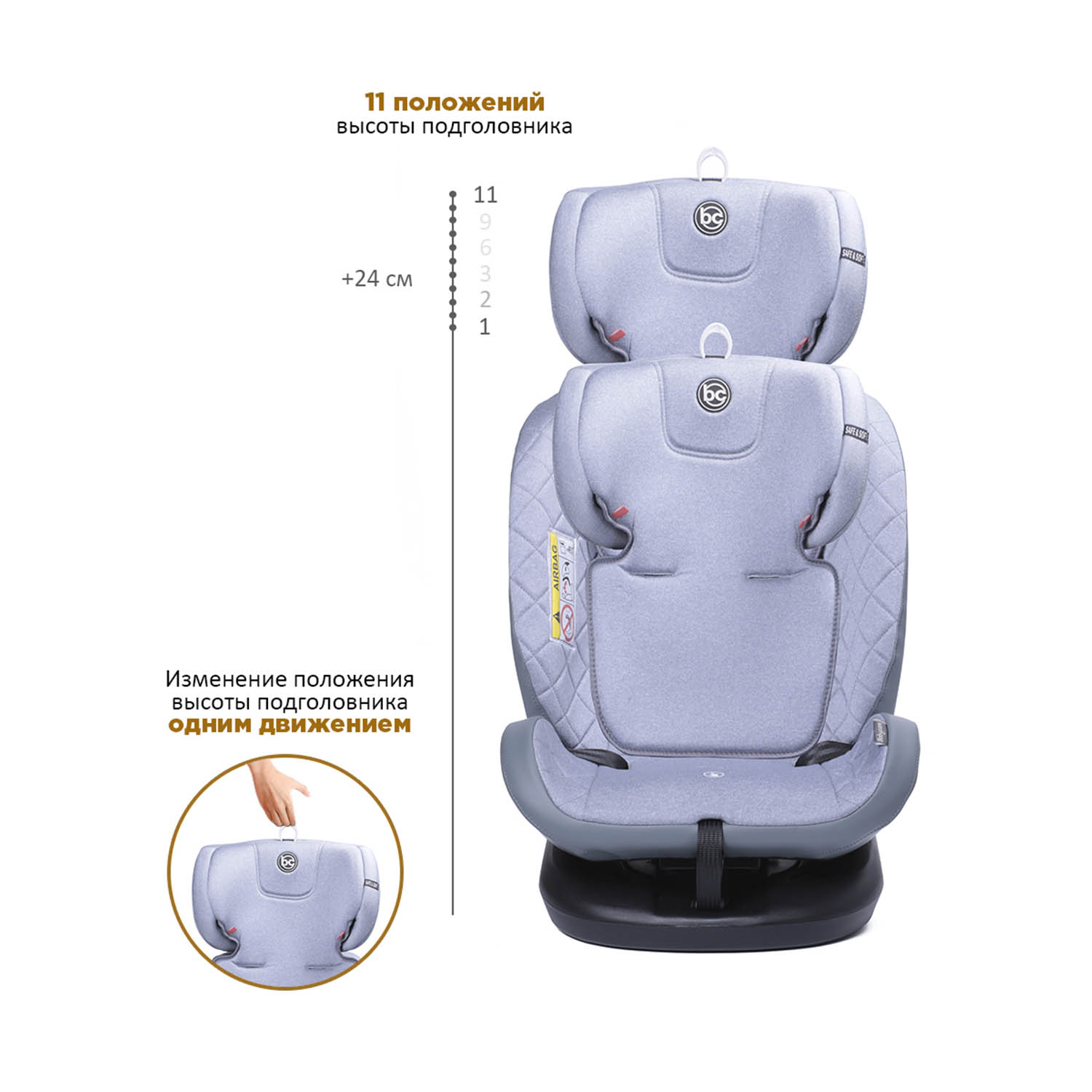 Автокресло BabyCare Shelter Isofix 0+/1/2/3 (0-36 кг) - фото 7