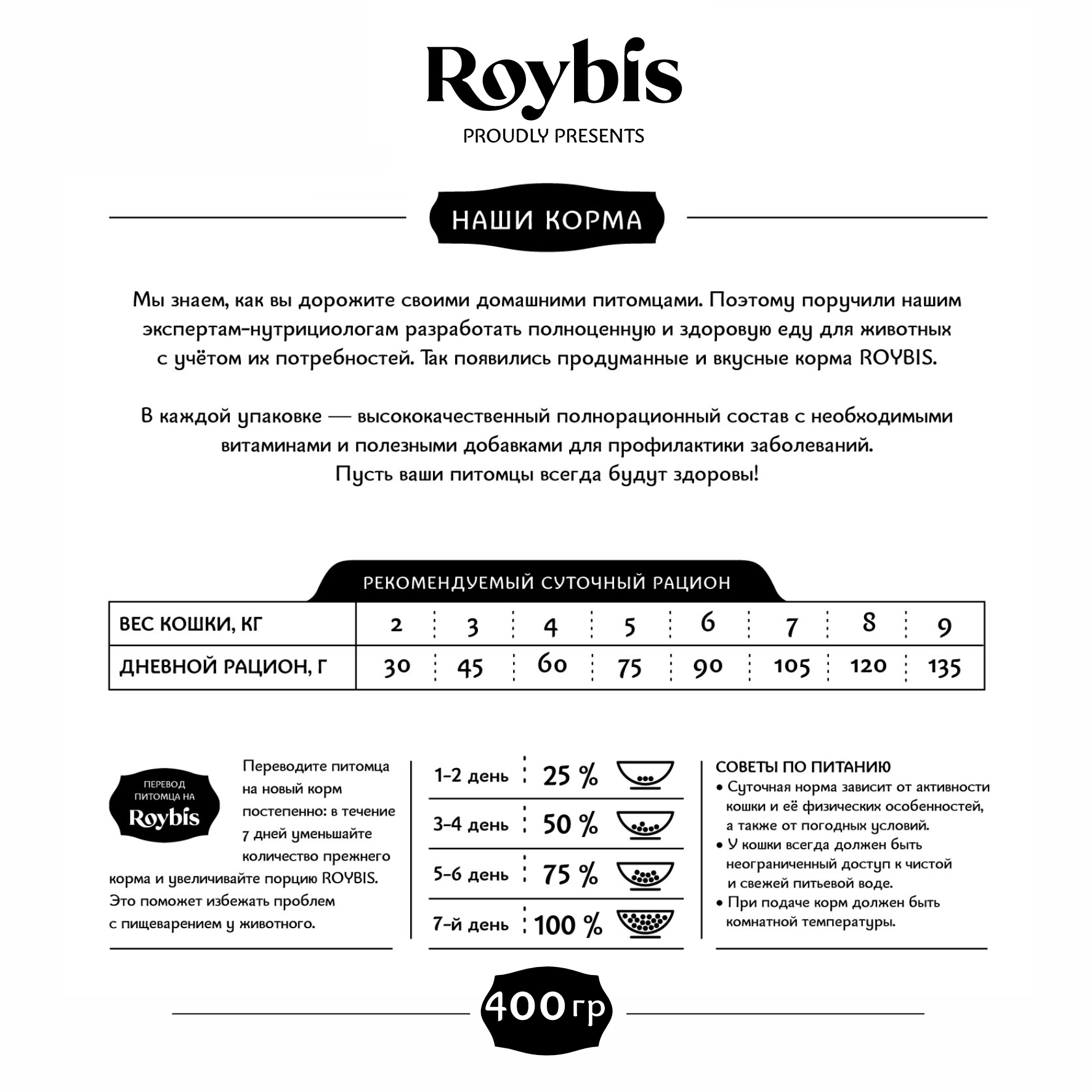 Корм для кошек Roybis сухой полнорационный для взрослых домашних пород с курицей 0.4кг - фото 7
