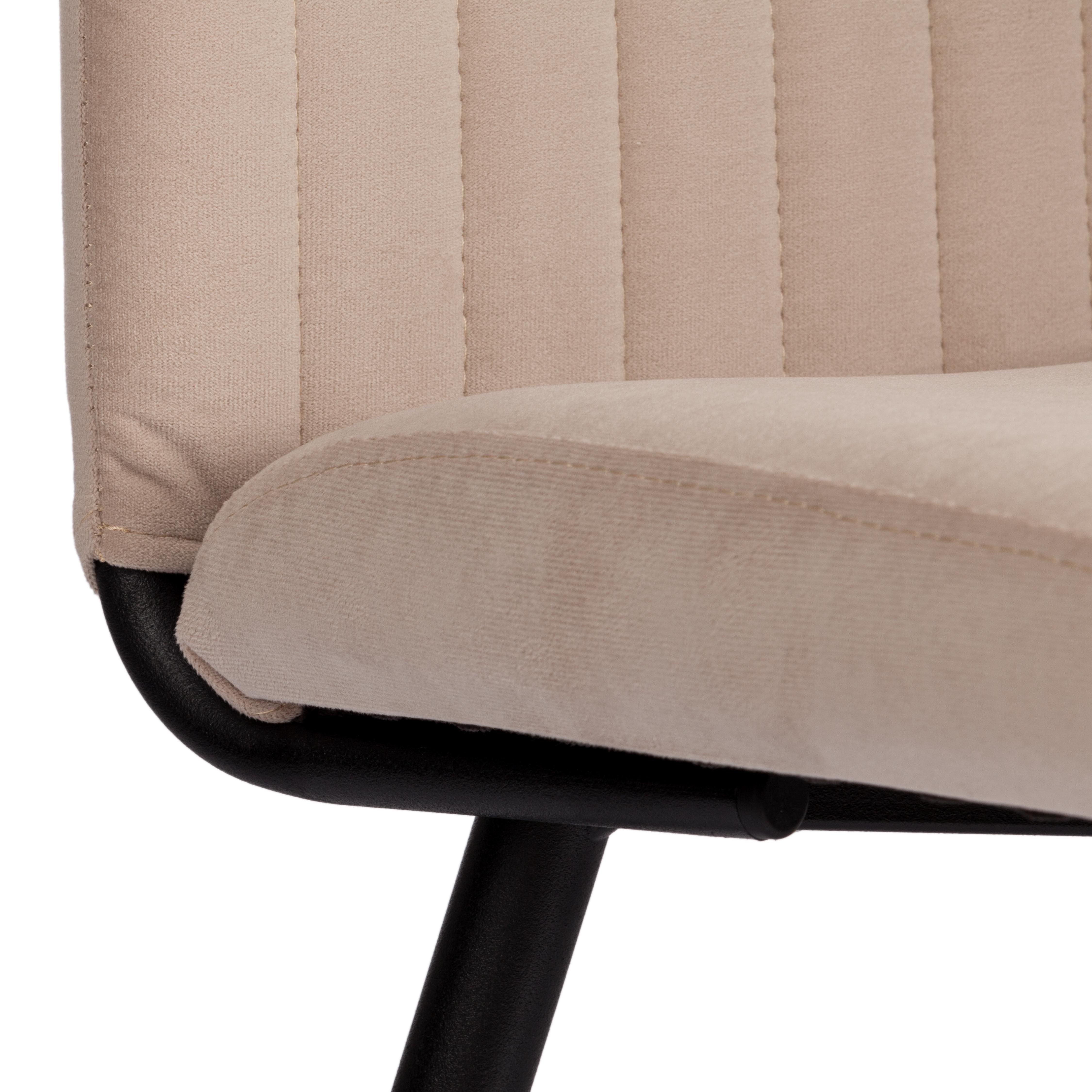 Стул TETCHAIR велюр бежевый/черный 1 шт. - фото 10