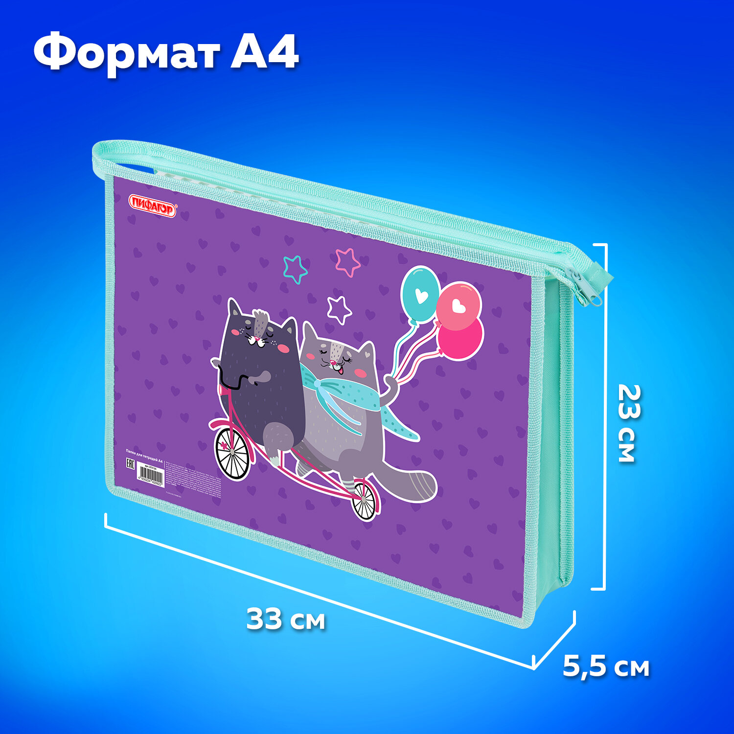 Папка для тетрадей Пифагор А4 - фото 4