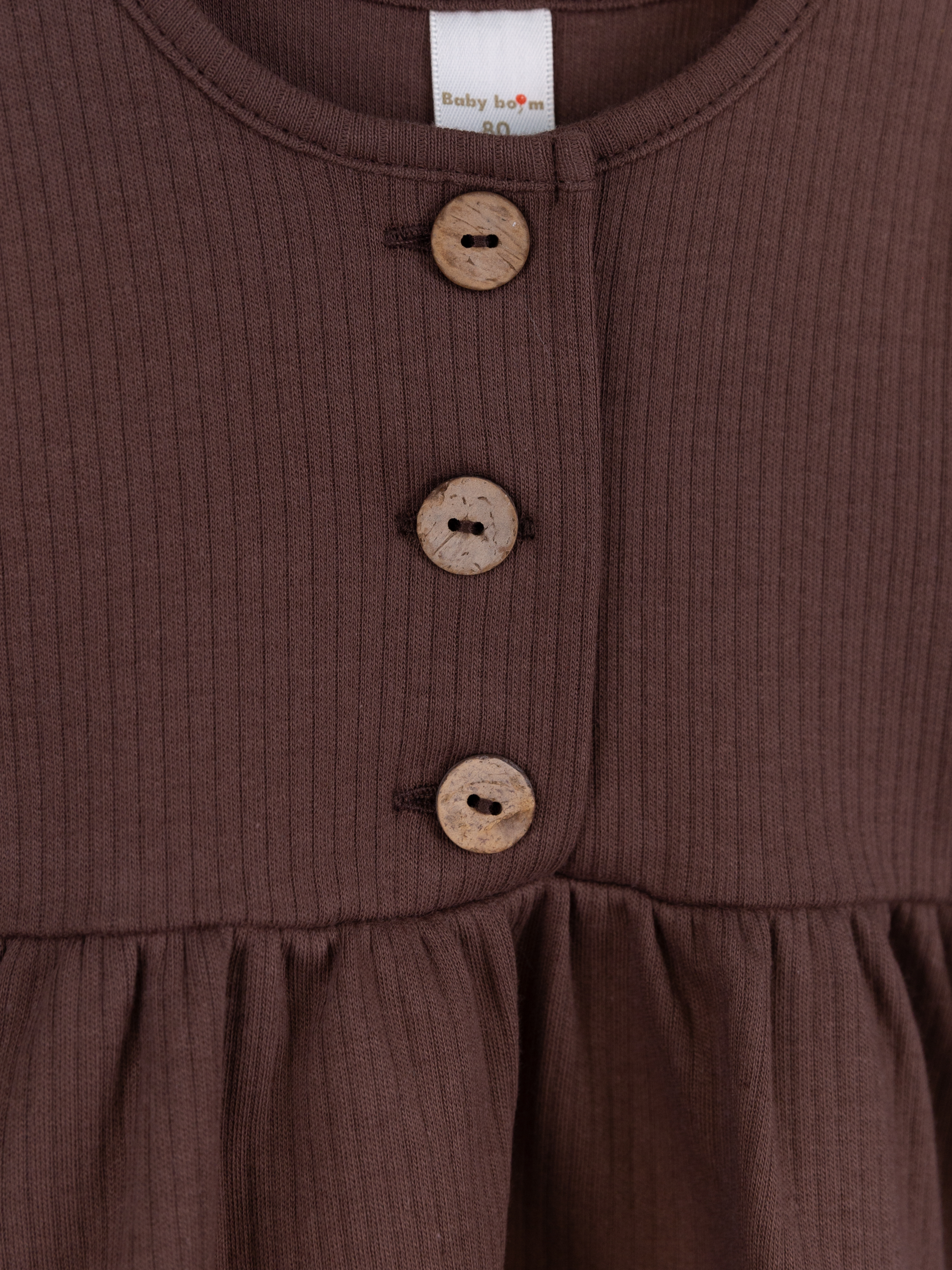 Платье Baby boom С265/5-И Платье короткий рукав пуговицы мокко - фото 4