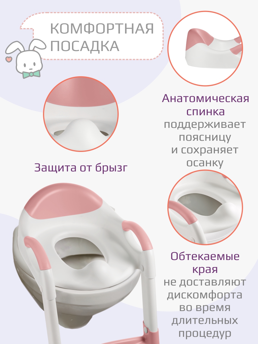 Накладка на унитаз KidWick Whale розовый - фото 3