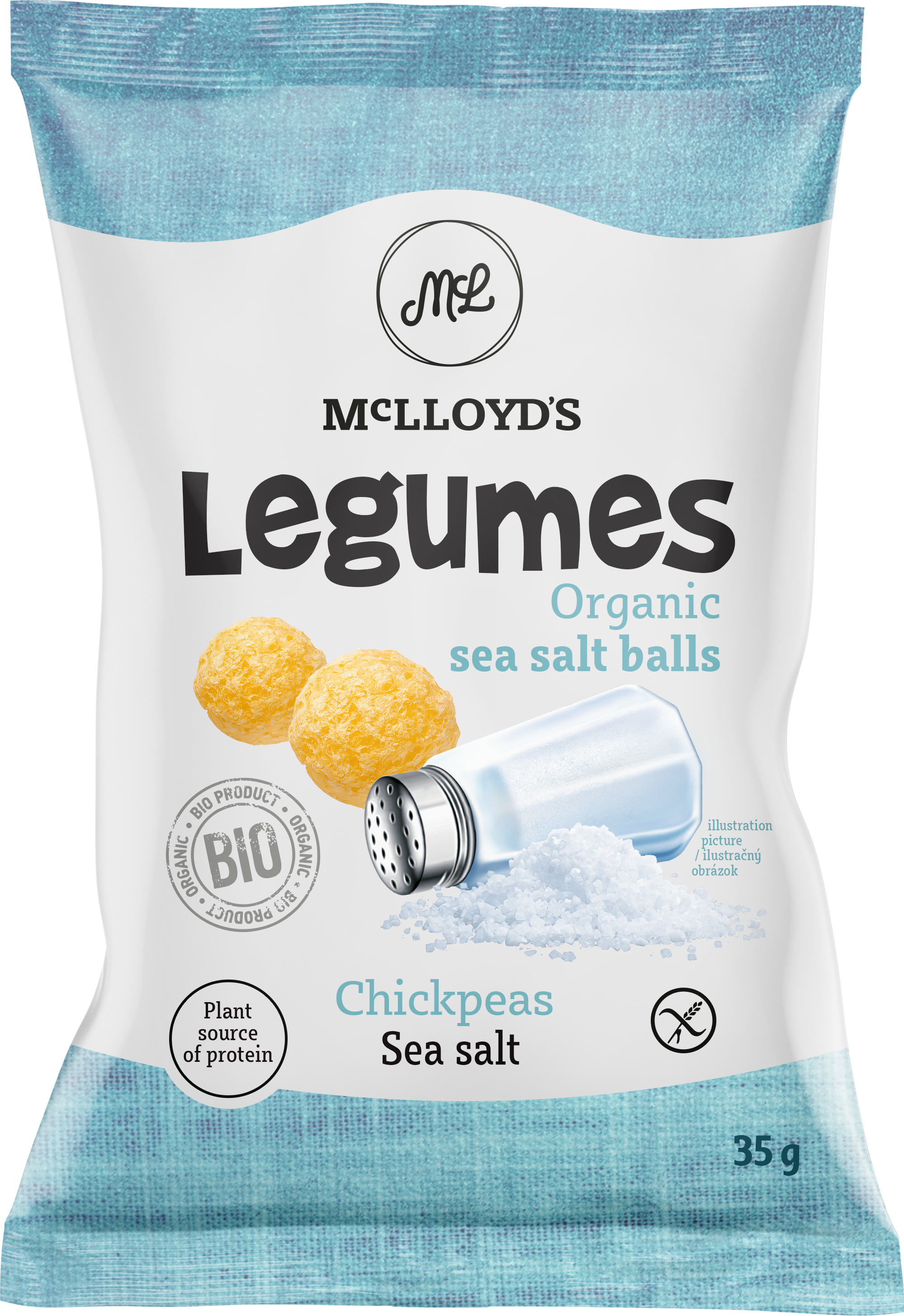 Снек из кукурузы и нута Biologic.tv с солью Legumes - фото 1