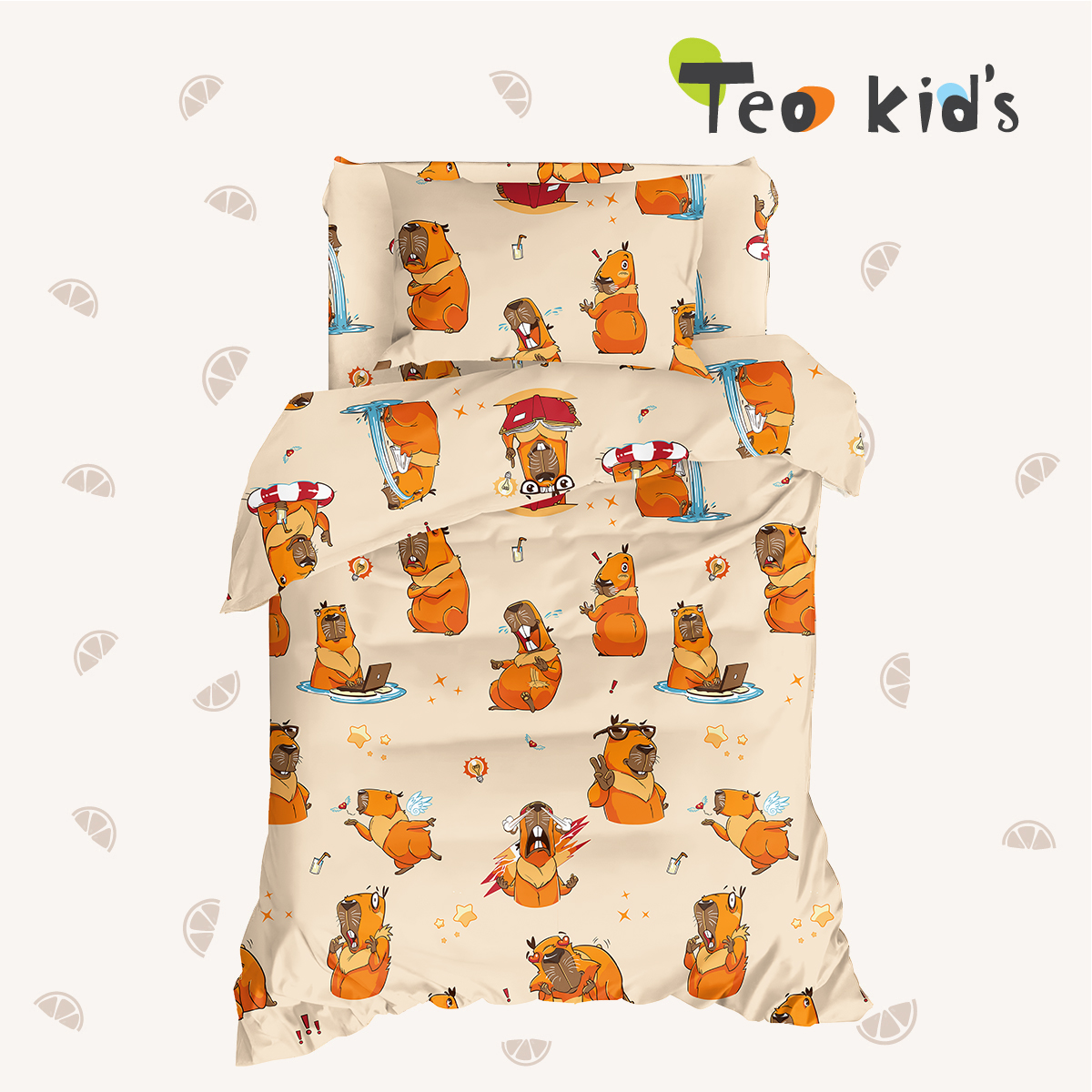 Комплект постельного белья TEO kids Капибара 1.5-спальный - фото 10