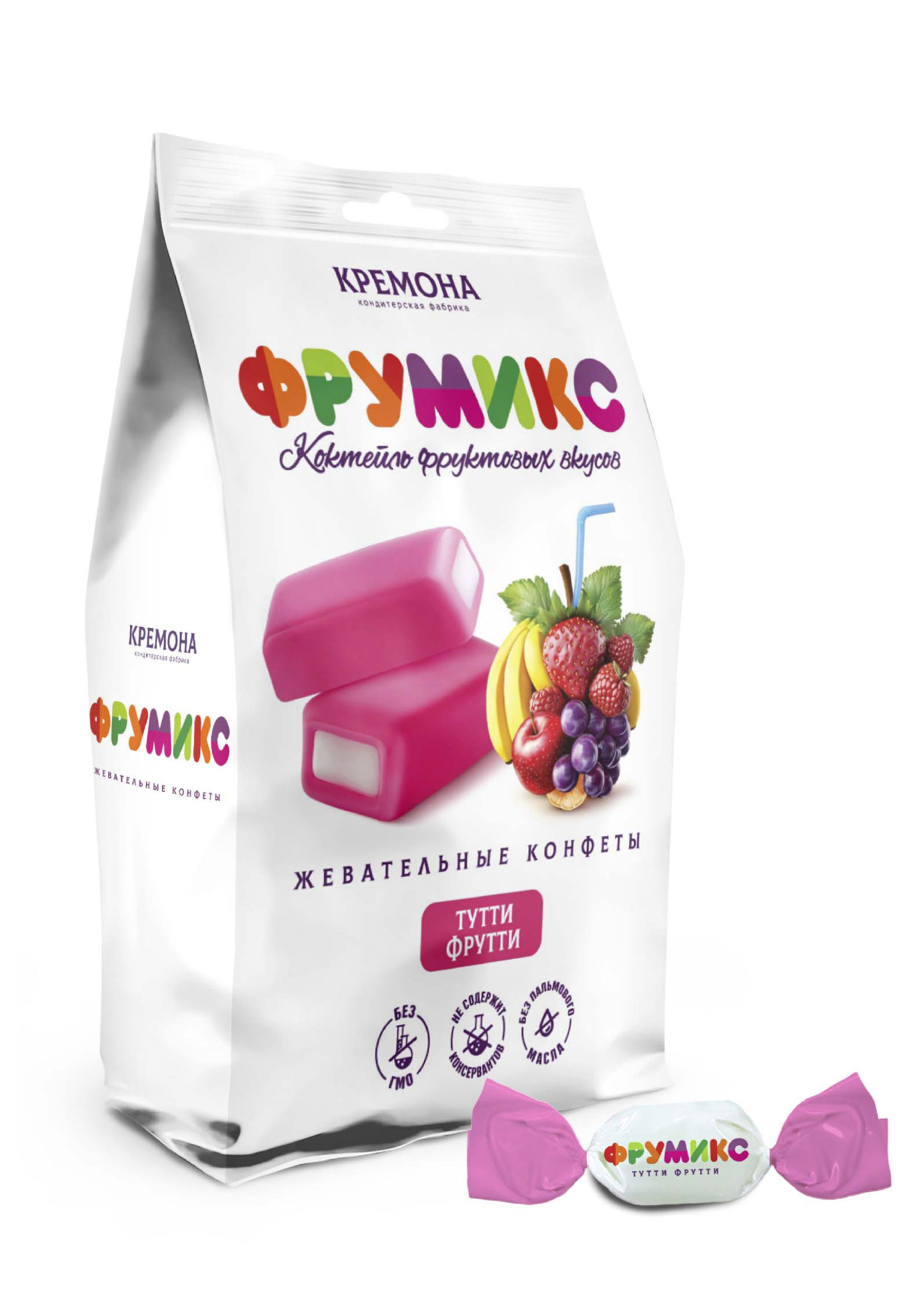 Жевательные конфеты Фрумикс 1TOY тутти фрутти 150г - фото 1