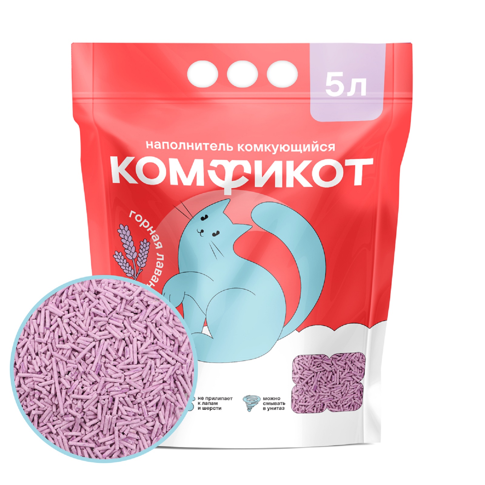 Наполнитель КОМФИКОТ 5 л впитывающий, растительный - фото 1