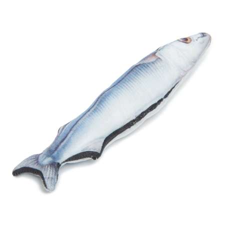 Игрушка для кошек Barbaks Рыба Макрель с кошачьей мятой мягкая 19*4.5см