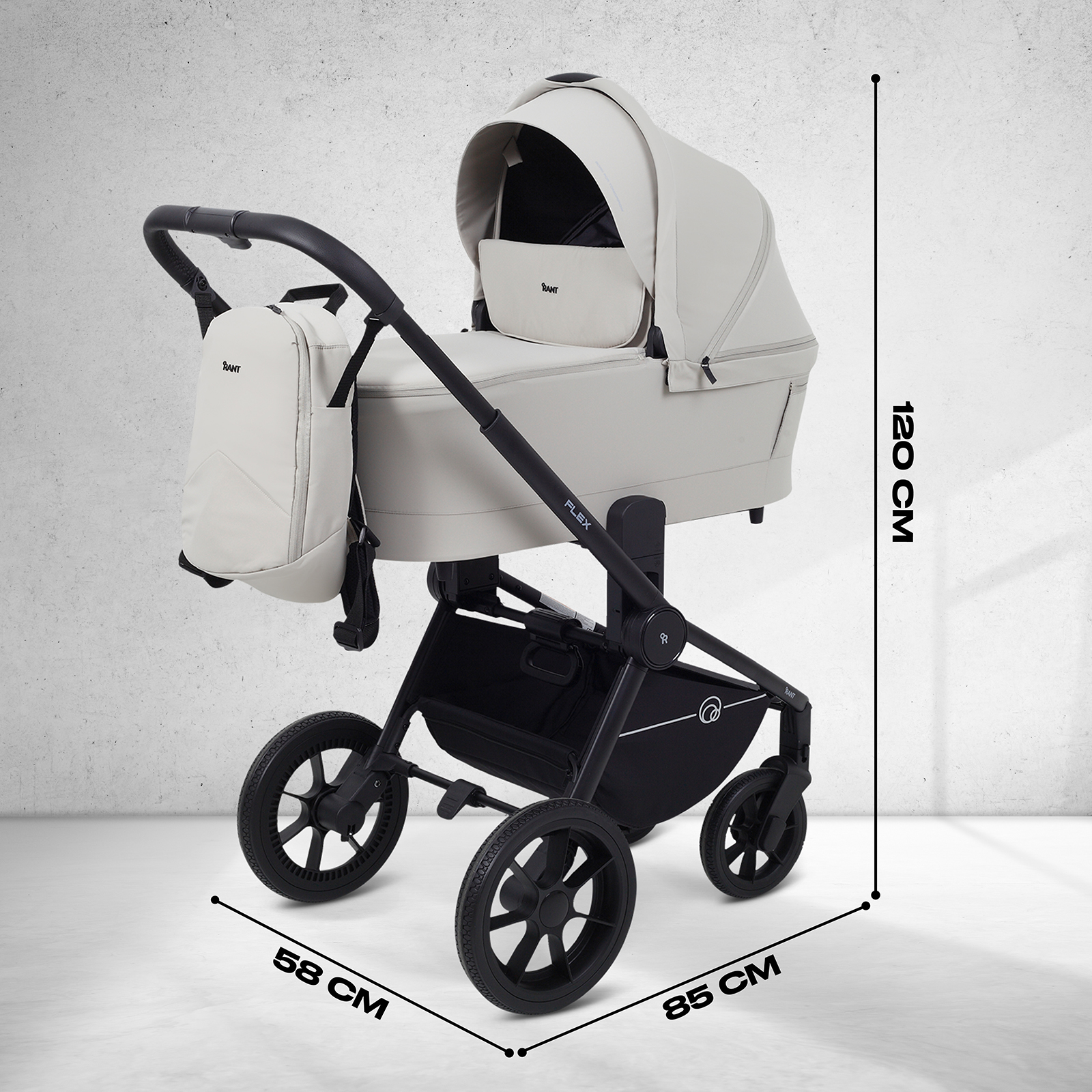 Коляска 3в1 Rant Flex 3 в 1, Stone бежевый - фото 2