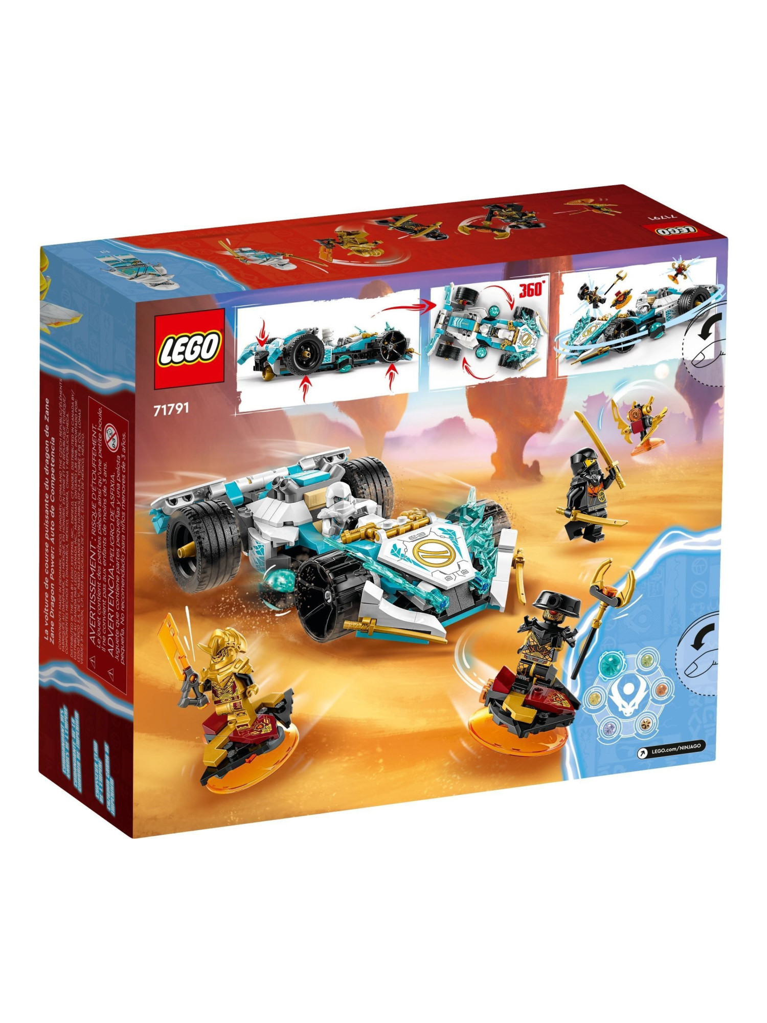 Конструктор LEGO NINJAGO Гоночный автомобиль Кружитцу 307 дет. - фото 6