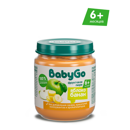 Пюре BabyGo Яблоко-банан с 6 мес 100 г