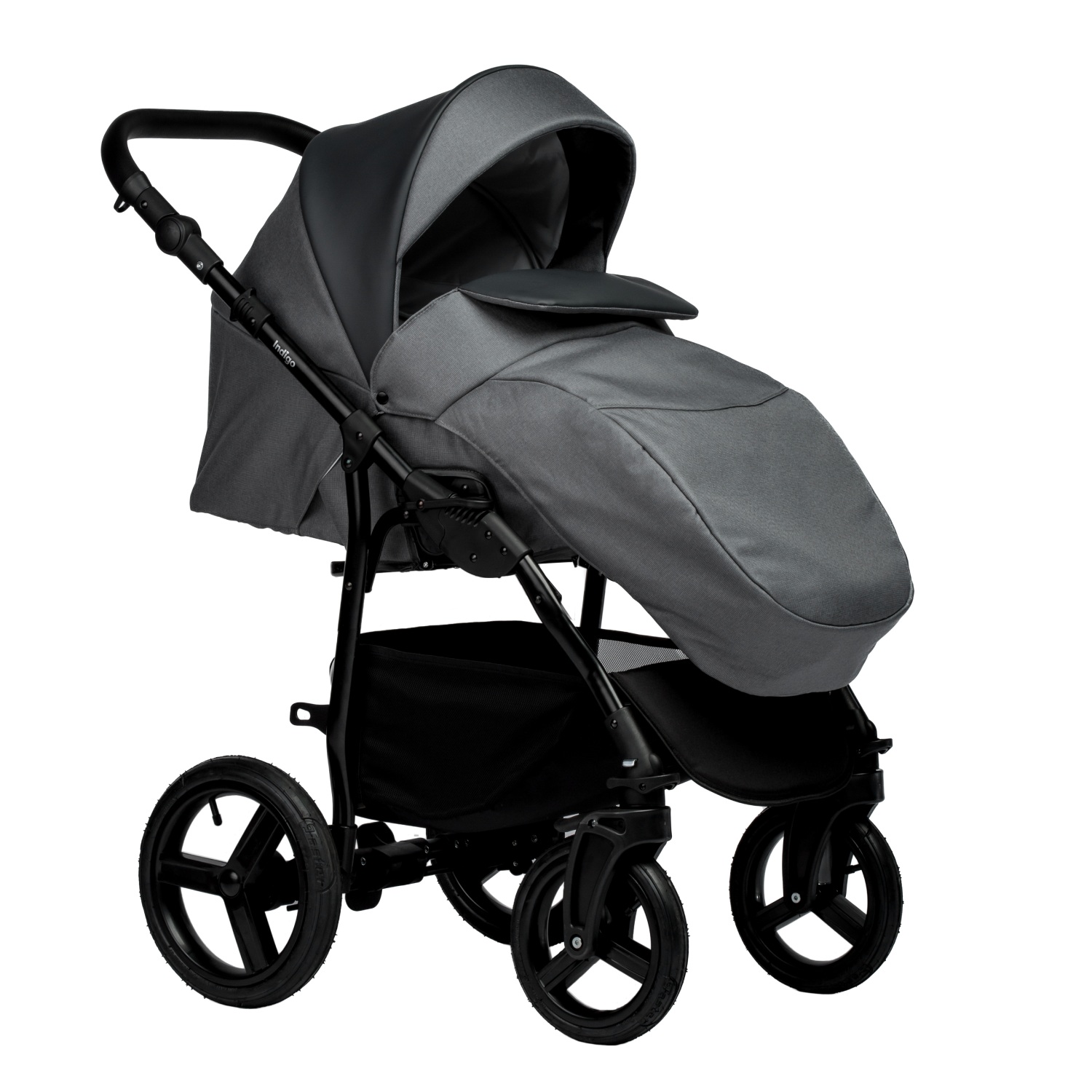Коляска 2в1 Indigo Impulse Eco Ie 06 серый - фото 4