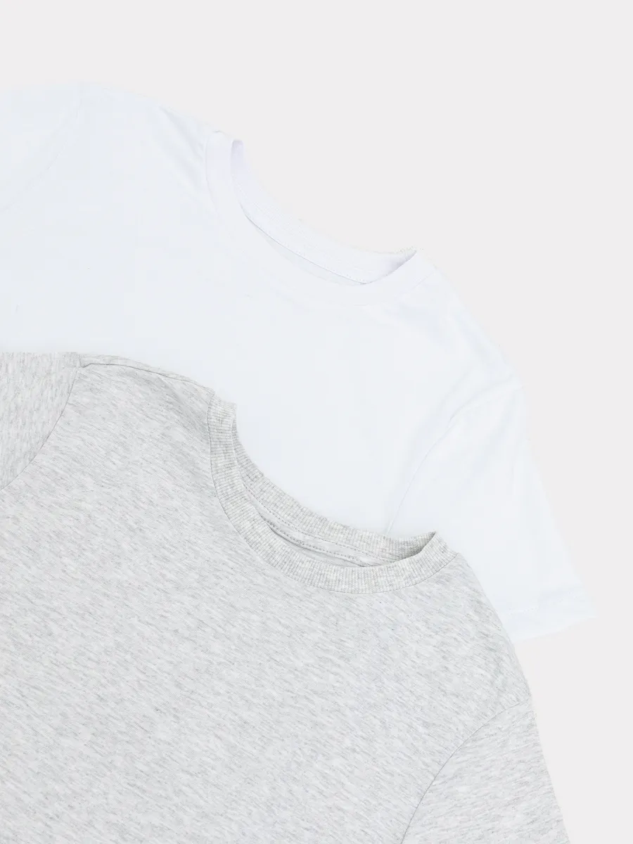 Футболка 2 шт Mark Formelle (Марк Формэль) 113379-2/белый +серый меланж 4306-А - фото 14