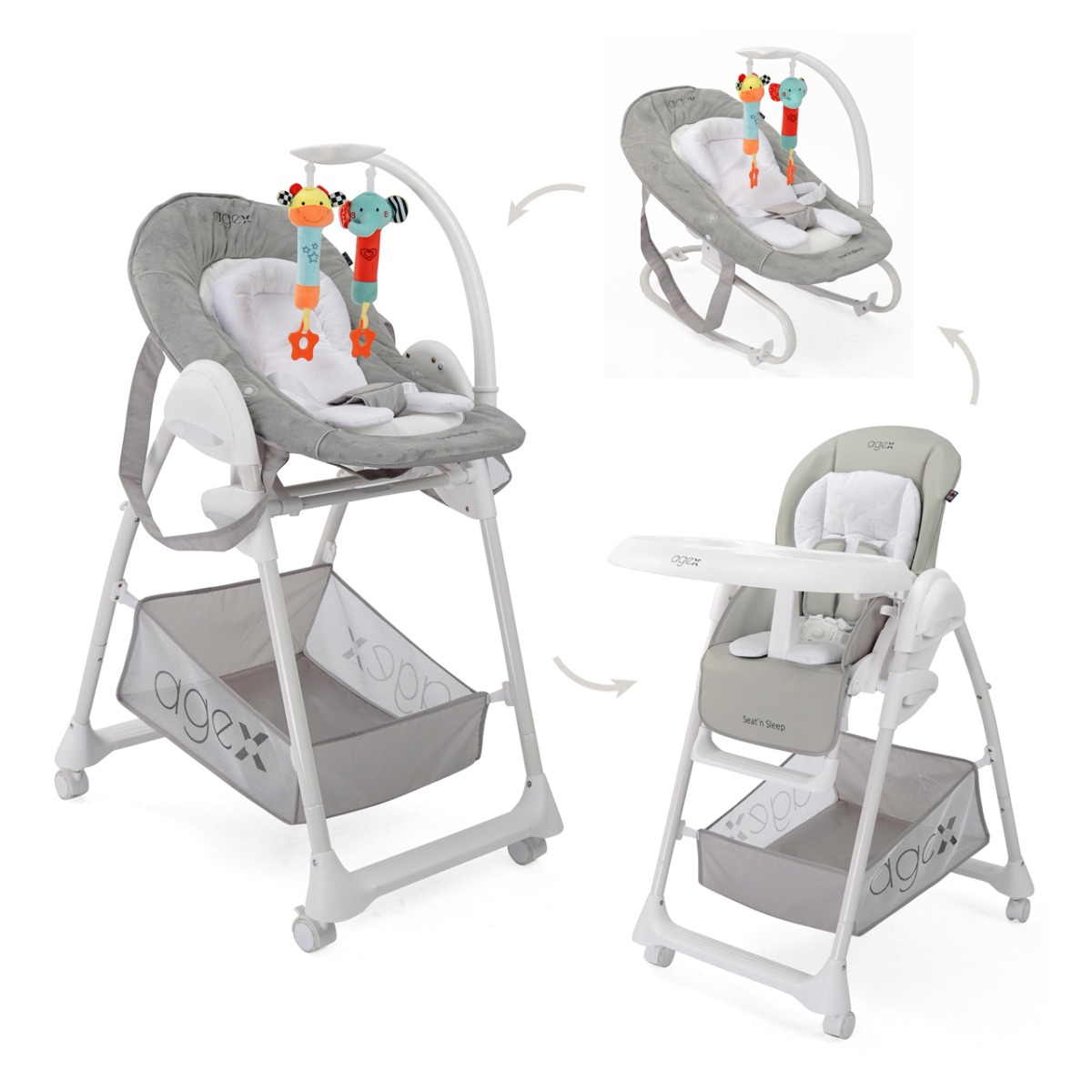 Стульчик для кормления agex Seat n Sleep классический - фото 2