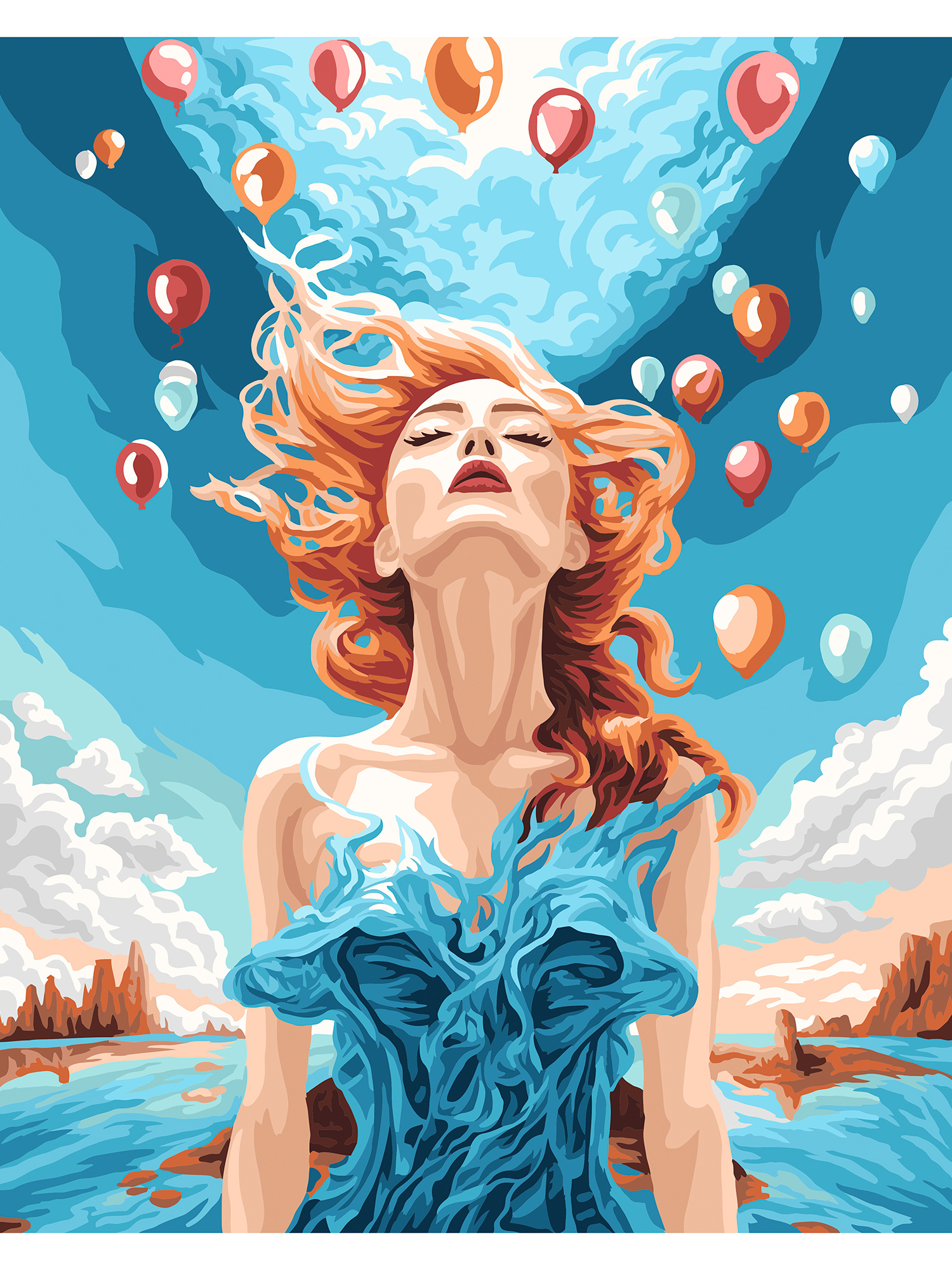 Картина по номерам Art on Canvas Девушка - планета в ассортименте - фото 2