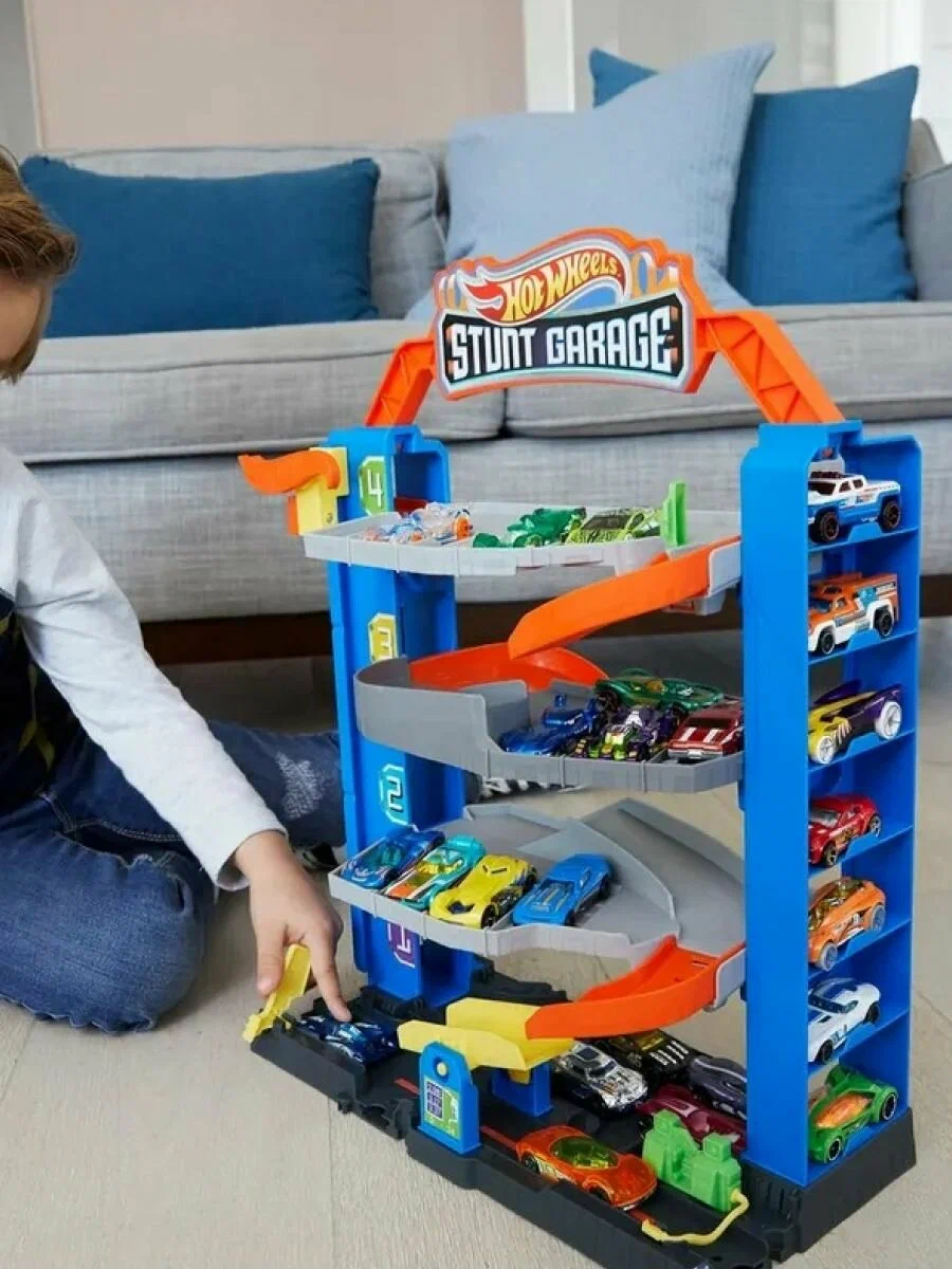Трек Hot Wheels City Stunt Garage GNL70 - фото 6