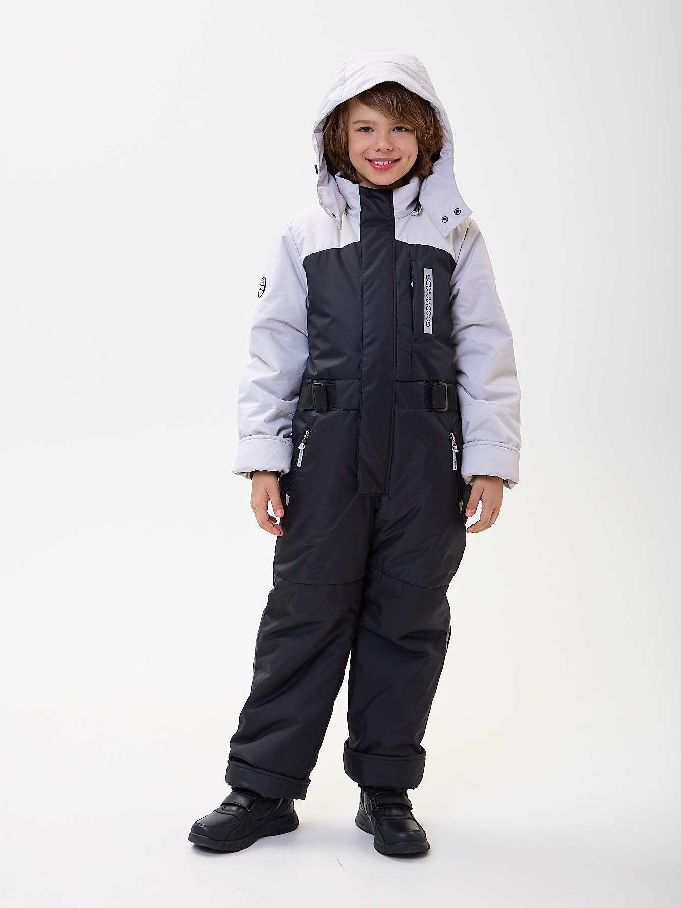 Комбинезон GooDvinKids КМ12019-21/черный_серый - фото 8