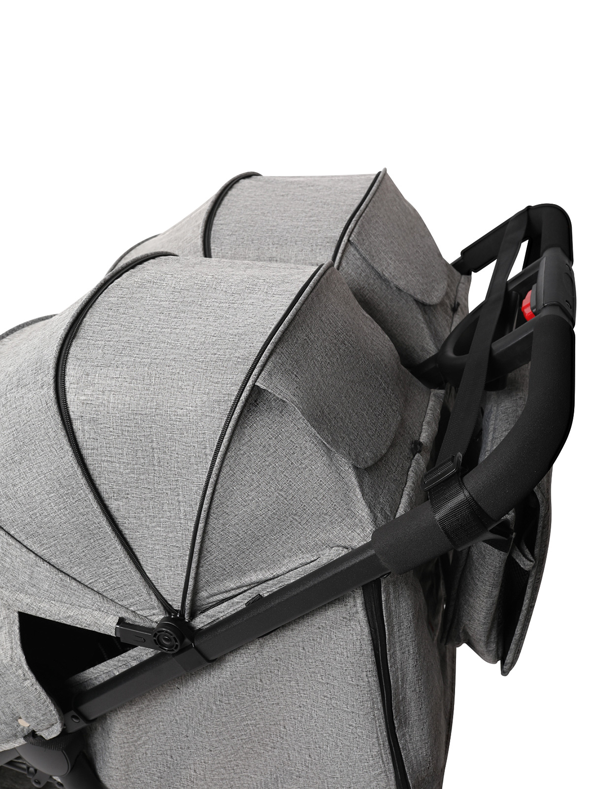 Коляска прогулочная для двойни Skillmax grey - фото 4