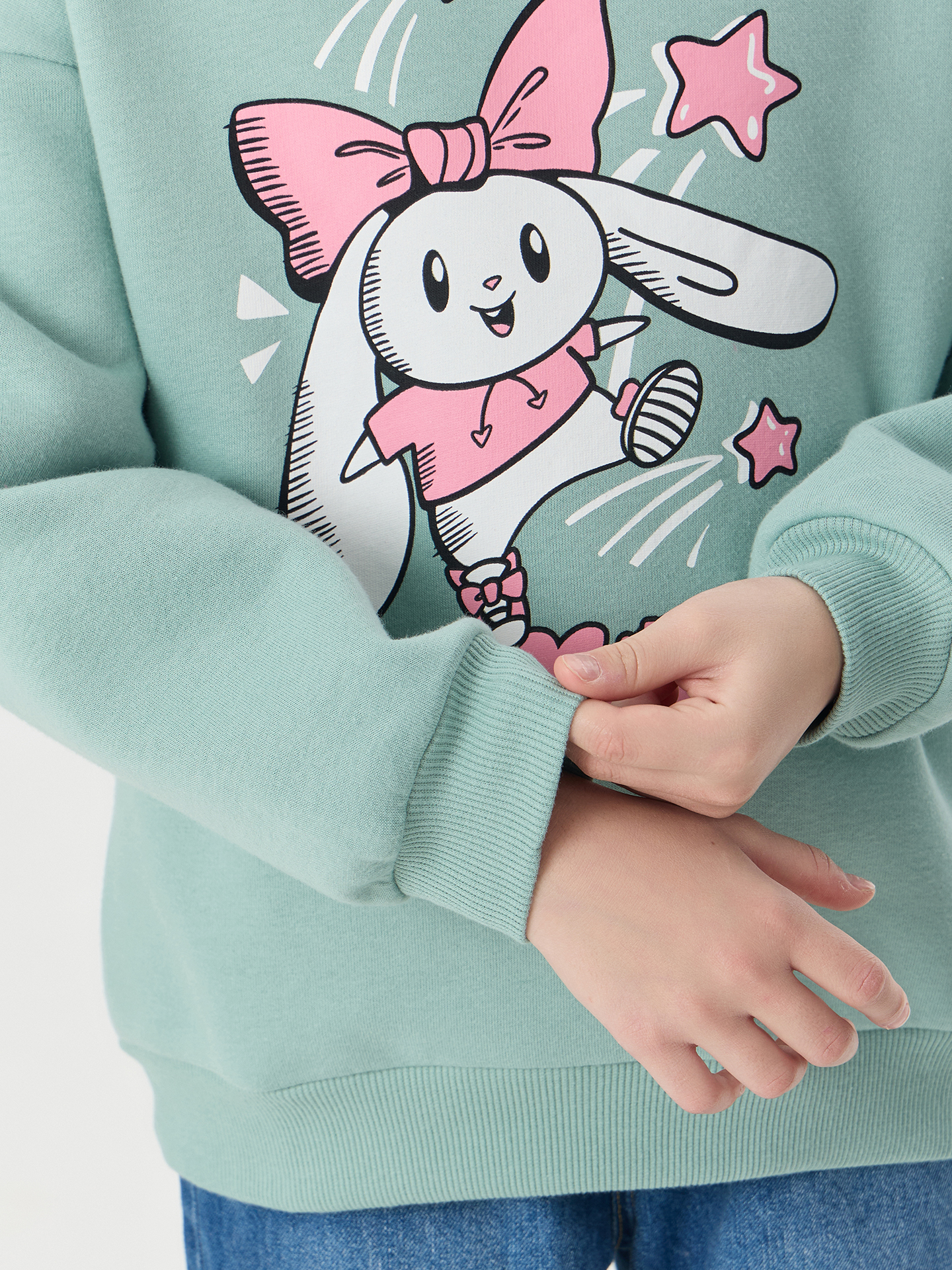 Свитшот Mark Formelle (Марк Формэль) 127958/шалфей +печать1 - фото 6