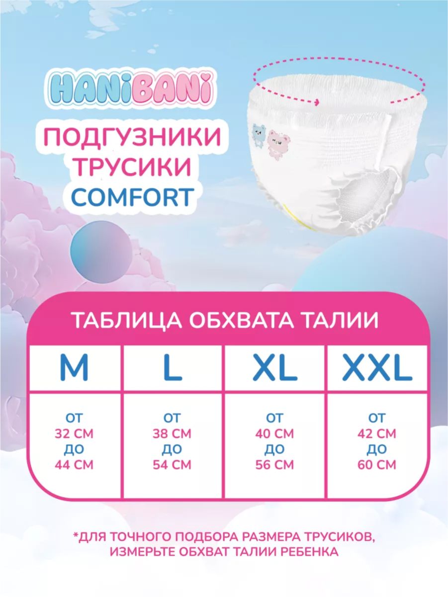Подгузники HANIBANI Comfort XXL (15-20 кг) 28 шт. - фото 11