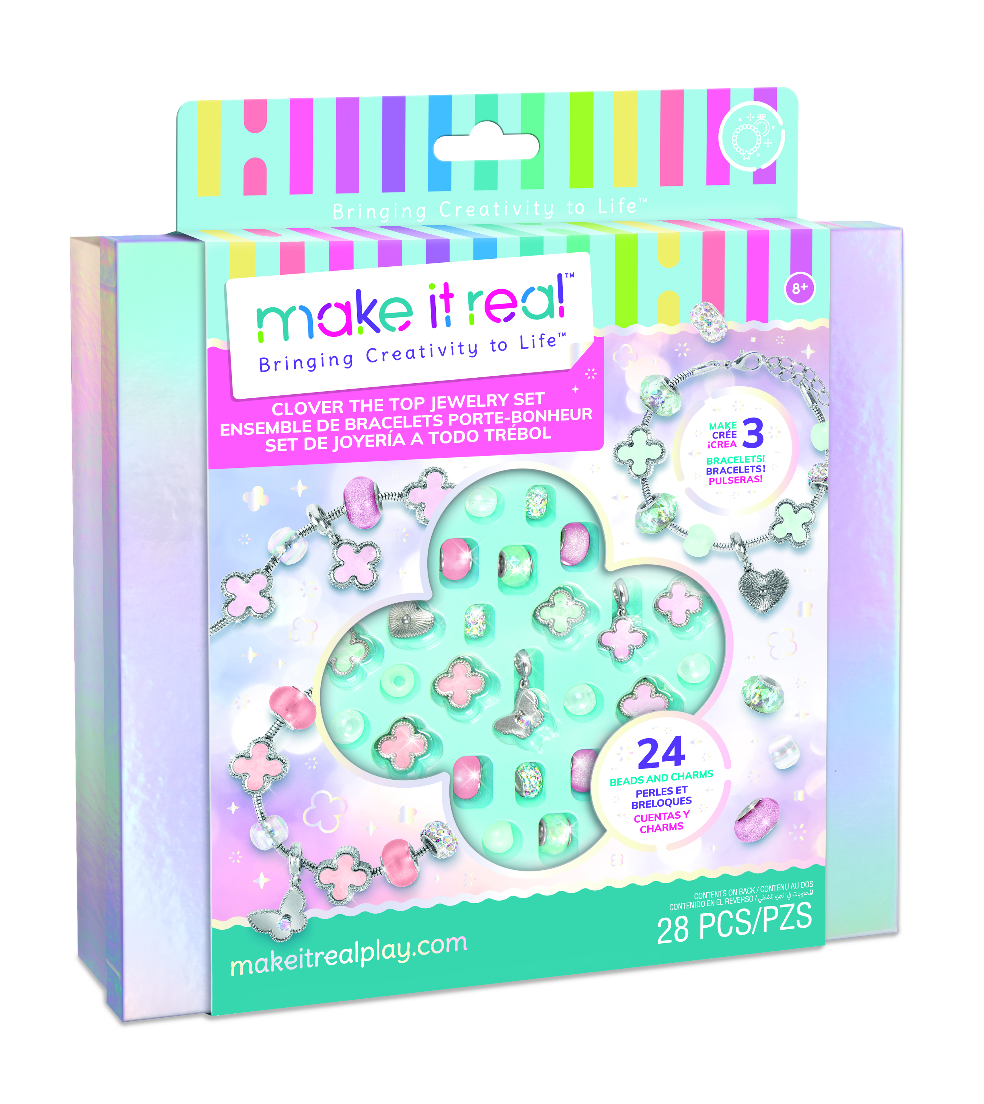 Набор для творчества Make it Real плетение браслетов Очарование серебра - фото 10