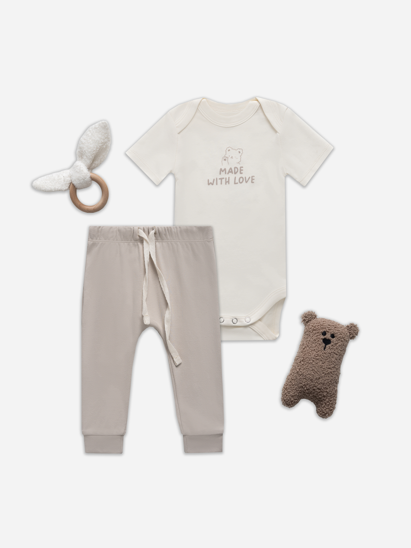 Комплект Mark Formelle (Марк Формэль) 89405/молочный +серо -коричневый +печать - фото 1