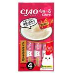 Лакомство для кошек INABA Ciao Churu 14г*4шт куриное филе и креветка пюре