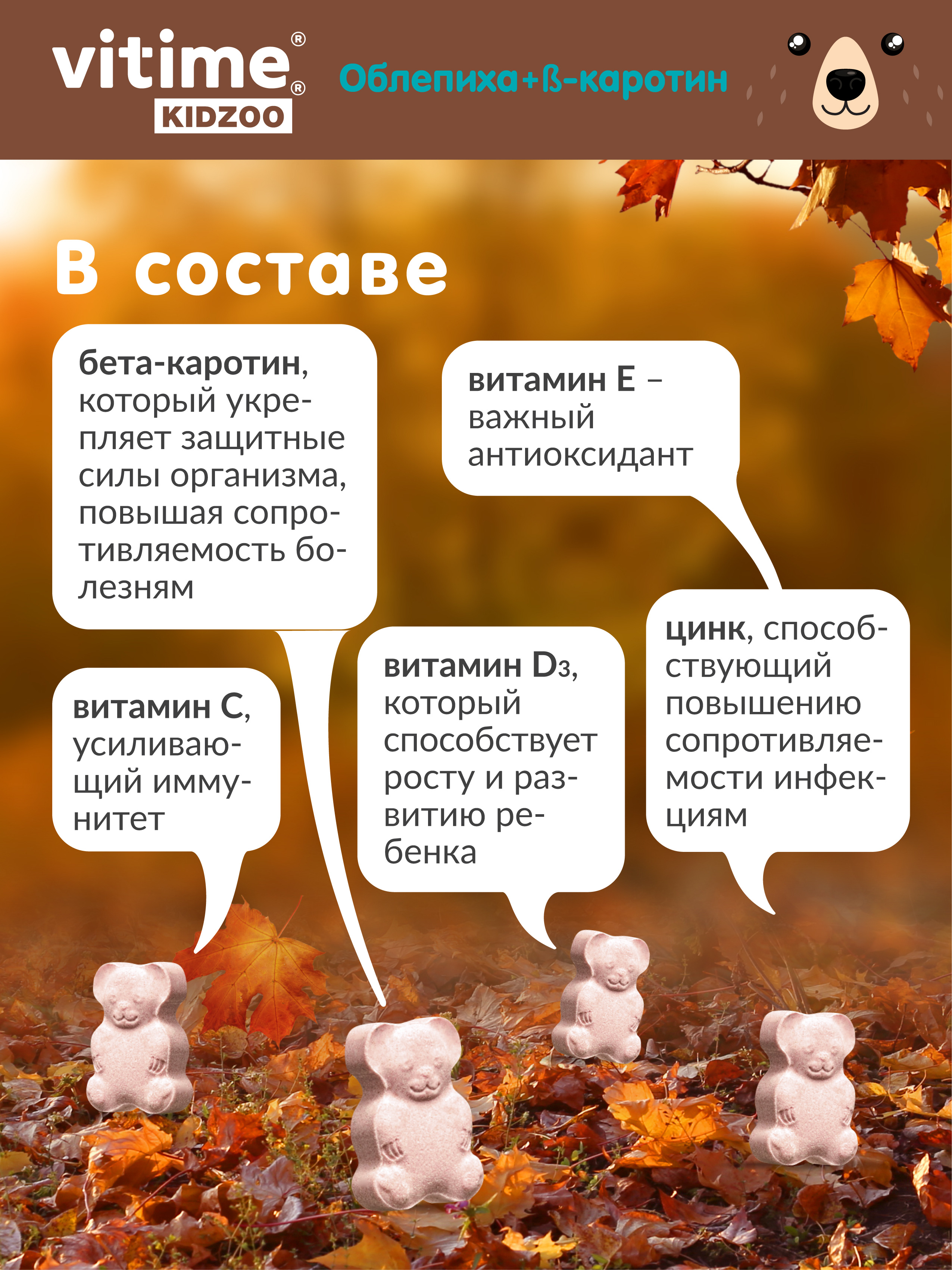 Иммуно Vitime Kidzoo со вкусом облепихи - фото 3