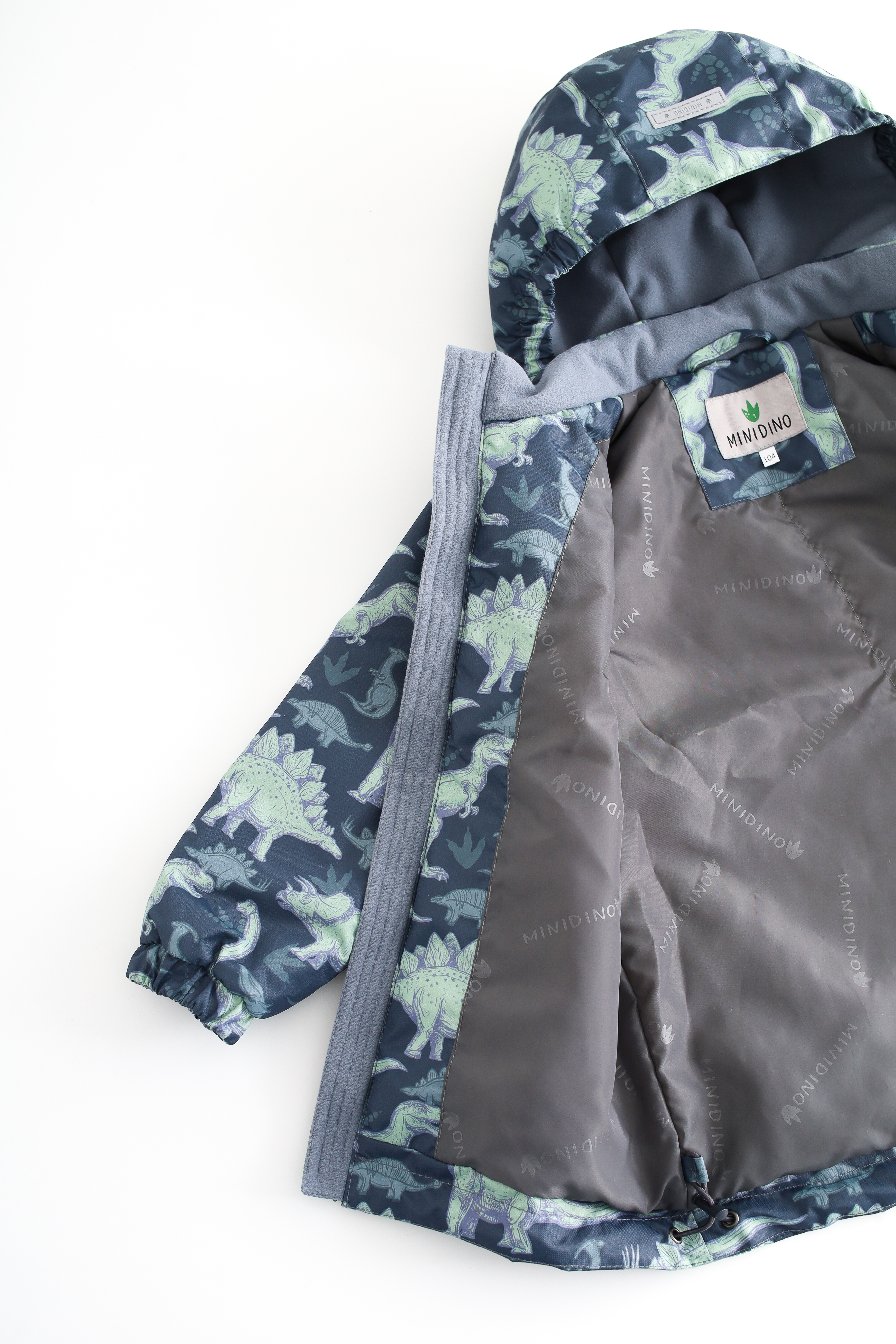 Куртка MINIDINO В-К-039/ДКуртка детская демисезонная Minimal принт динозавры маренго - фото 6