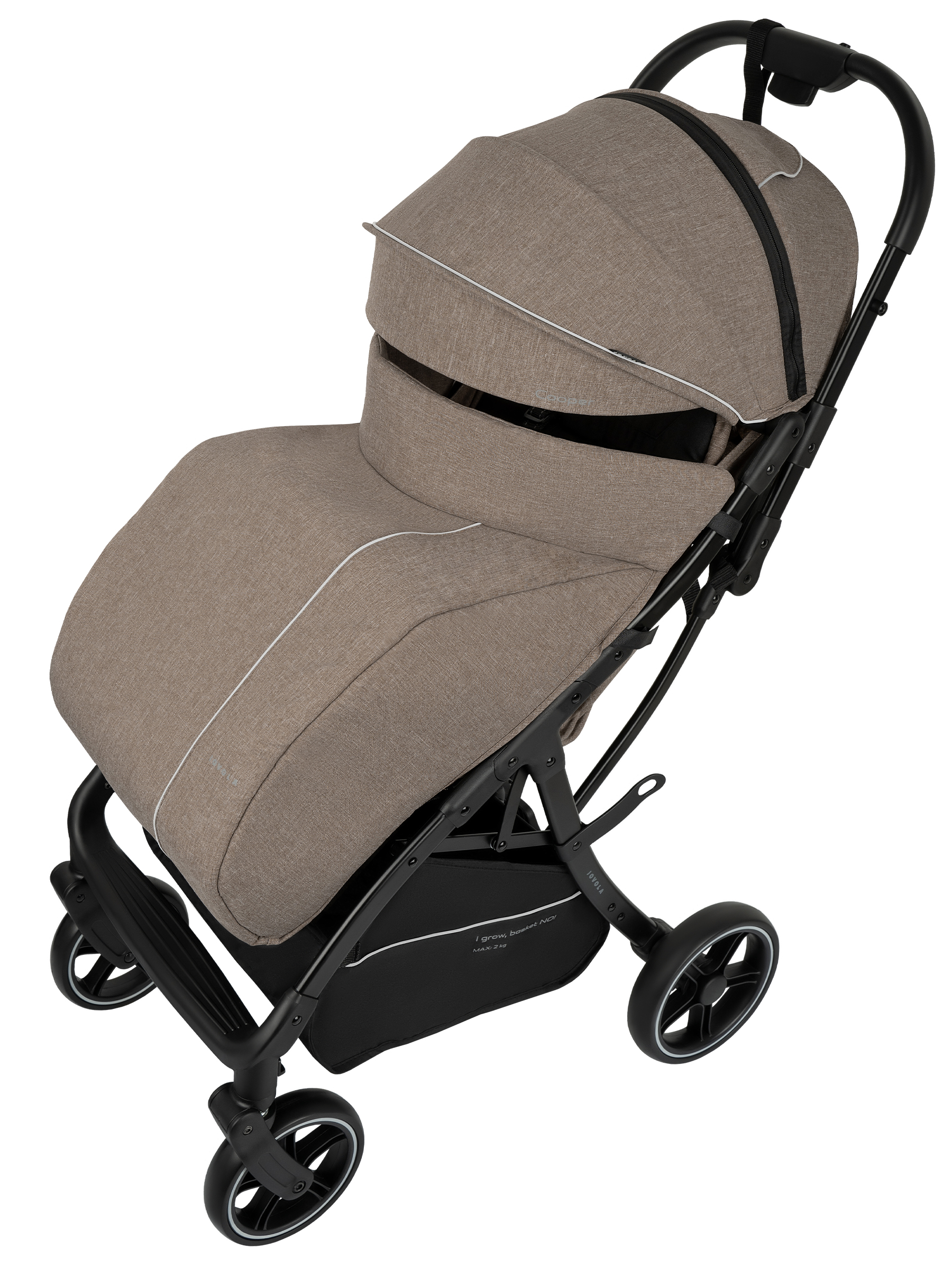 Коляска прогулочная JOVOLA Cooper темно-бежевый - фото 17