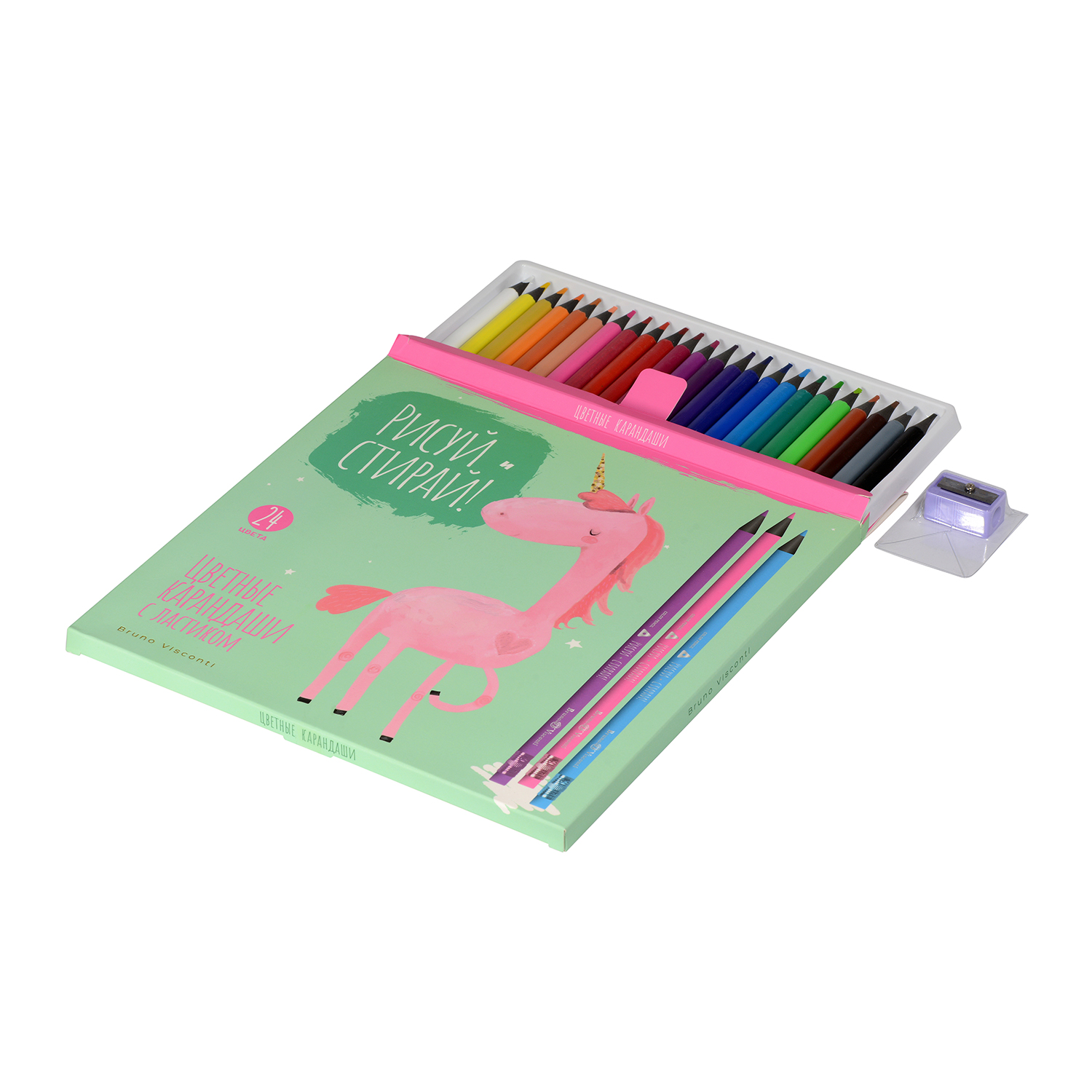 Карандаши цветные Bruno Visconti 24 шт. - фото 14