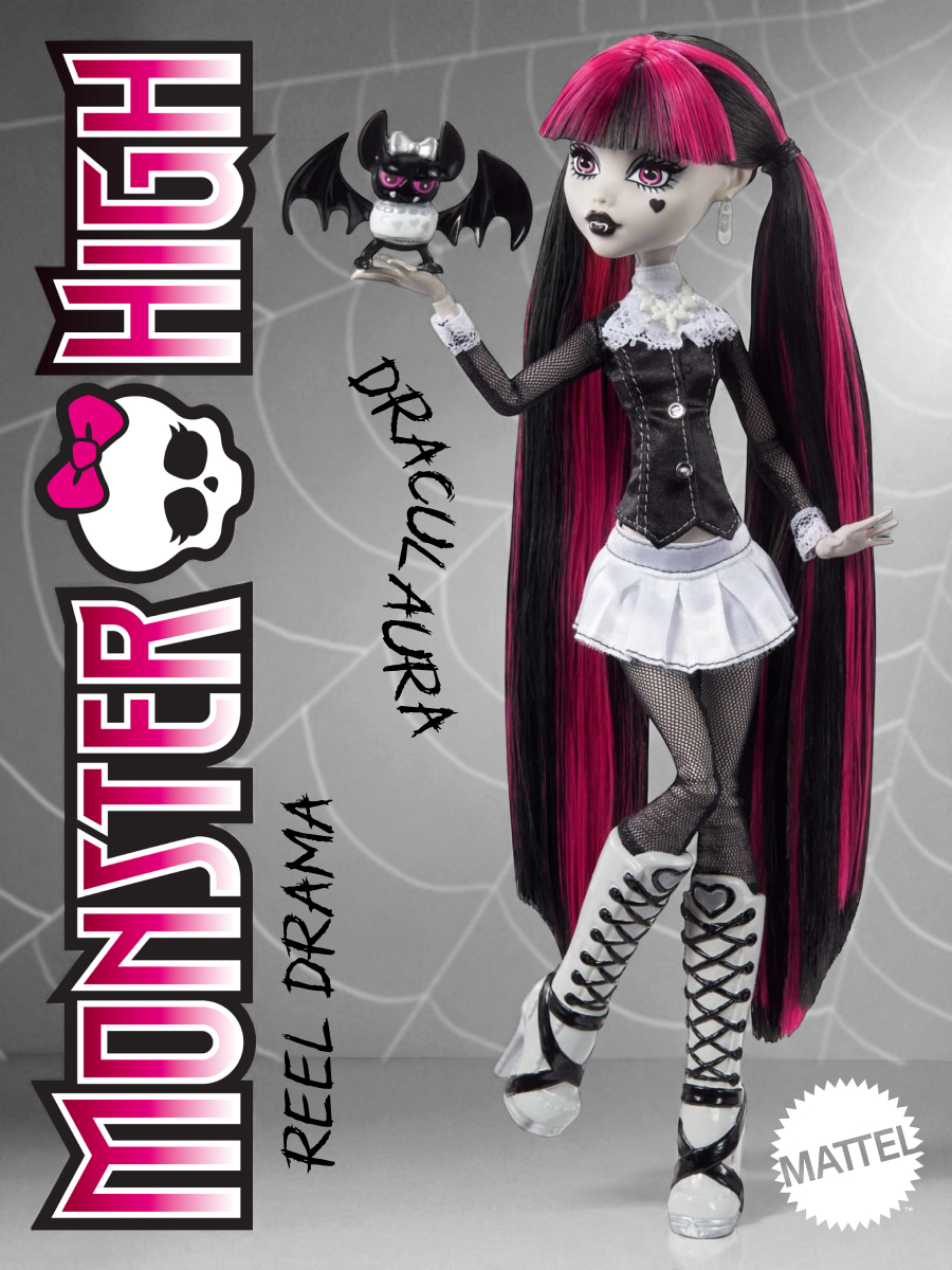 Кукла модельная Monster High Reel Drama HKN27 Дракулаура высота 27 см HKN27 - фото 1