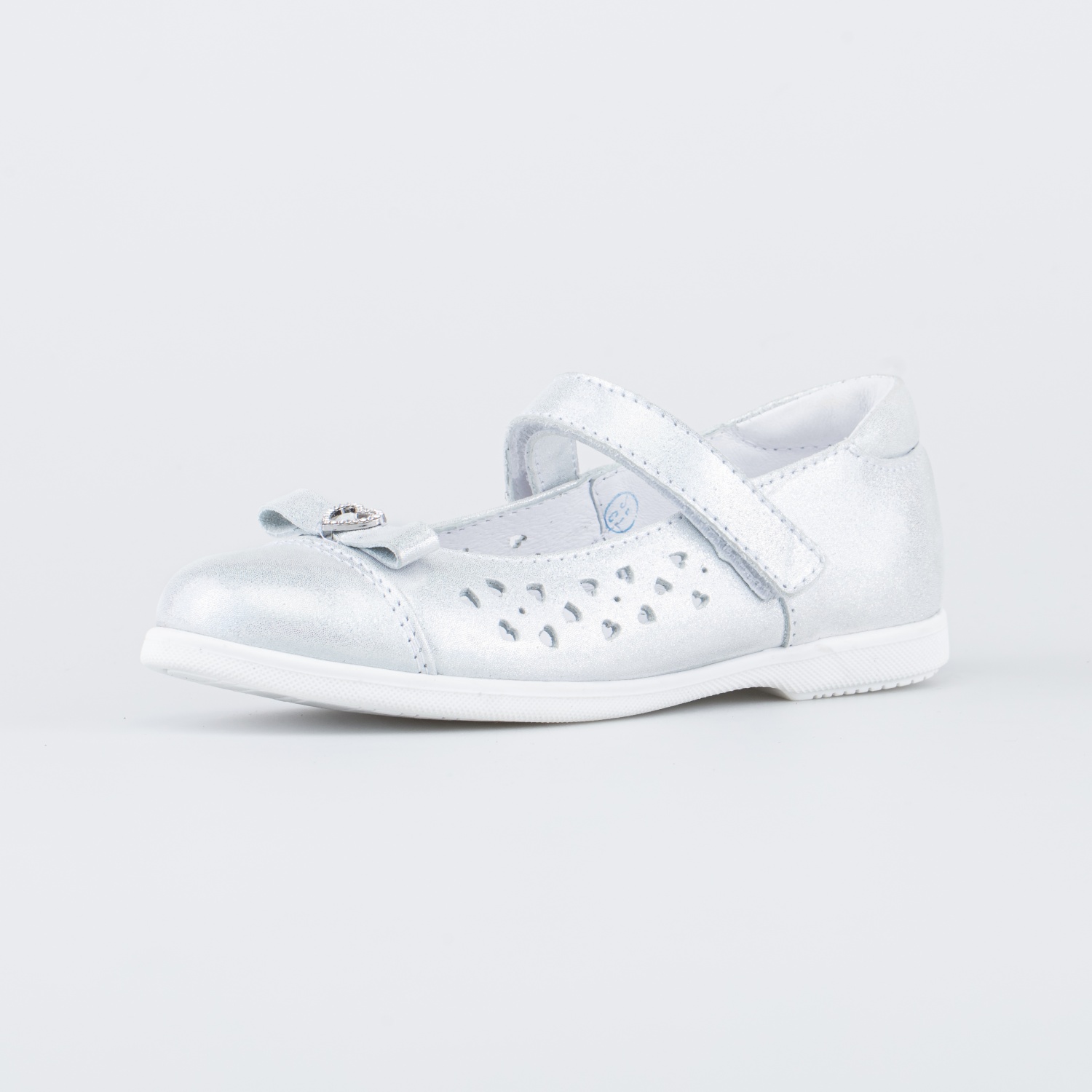 Изображение товара Балетки Котофей 32 серебристые для девочек из натуральной кожи