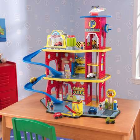 Парковка KidKraft с лифтом, многоуровневый